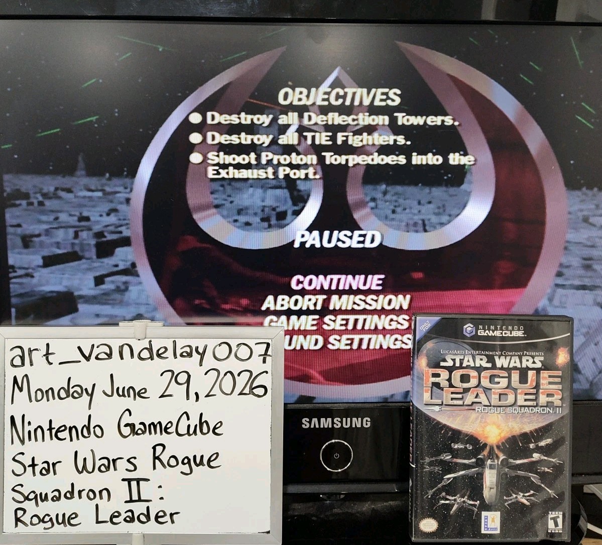 Star Wars Rogue Squadron II: Rogue Leader (Nintendo GameCube, 2001) CIB Tested!