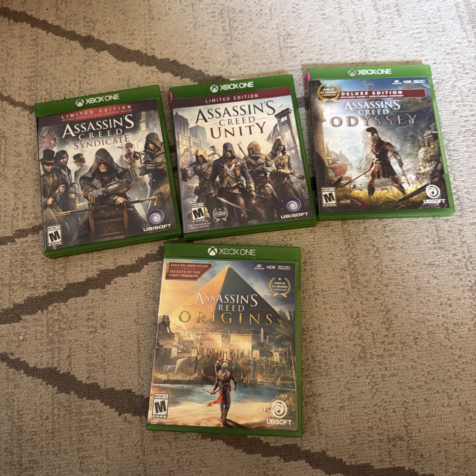 Assassin’s Creed Lot Xbox One, Unity, Syndicate, Origins, and Odyssey