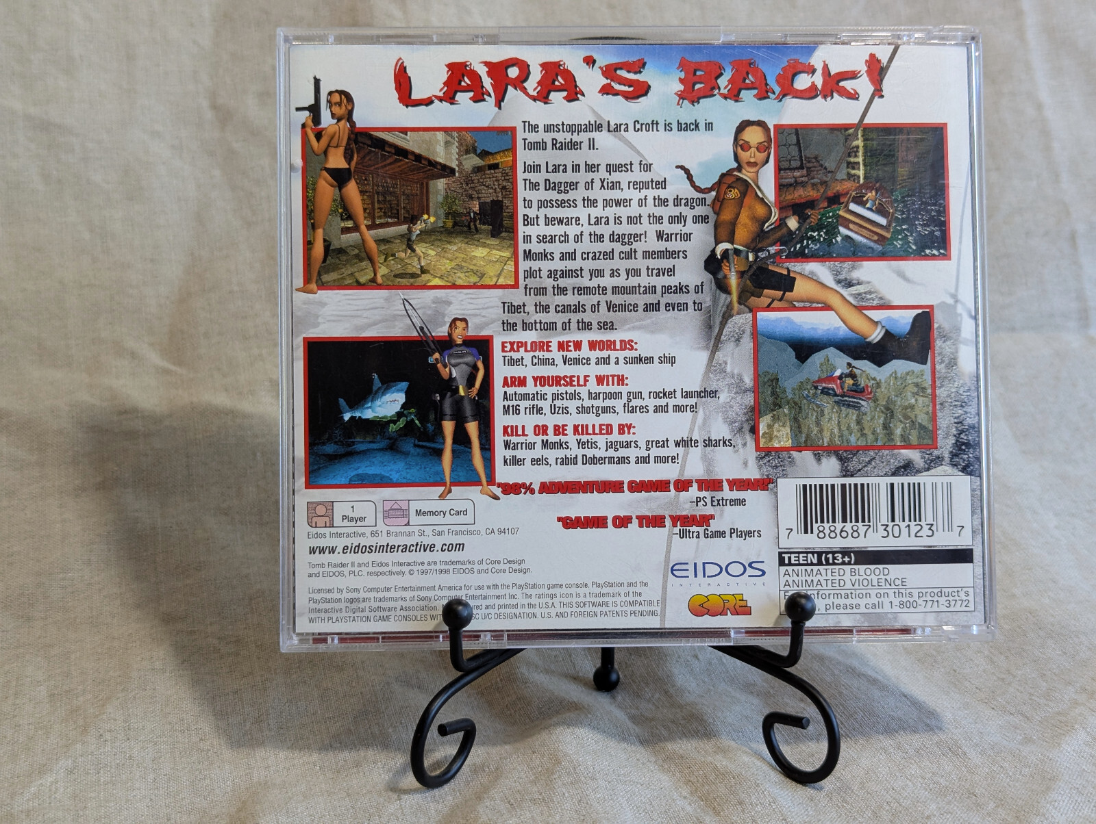 Tomb Raider II Starring Lara Croft (Sony PlayStation 1, 1997)