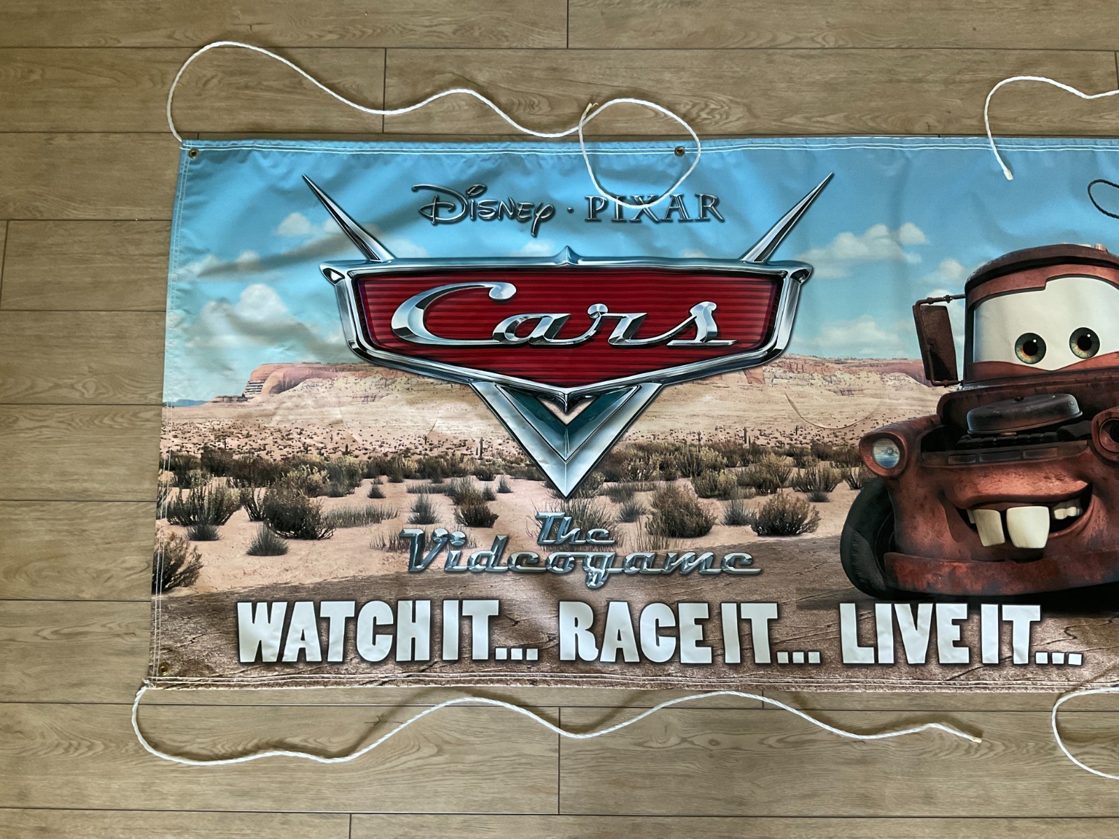 CARS The Video Game Official 2006 THQ Store Display 8ft Pixar Promo Banner!