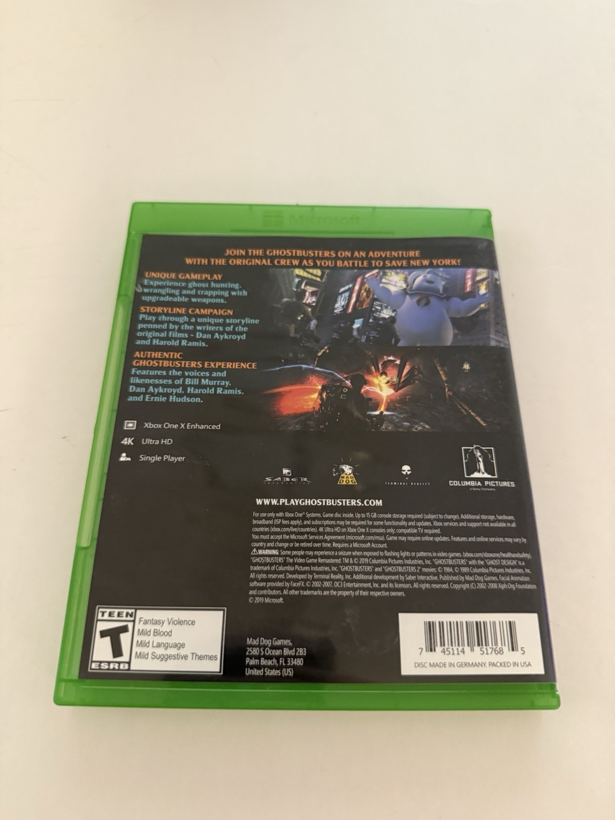 Ghostbusters: The Video Game Remastered (Microsoft Xbox One, 2019) Tested Works