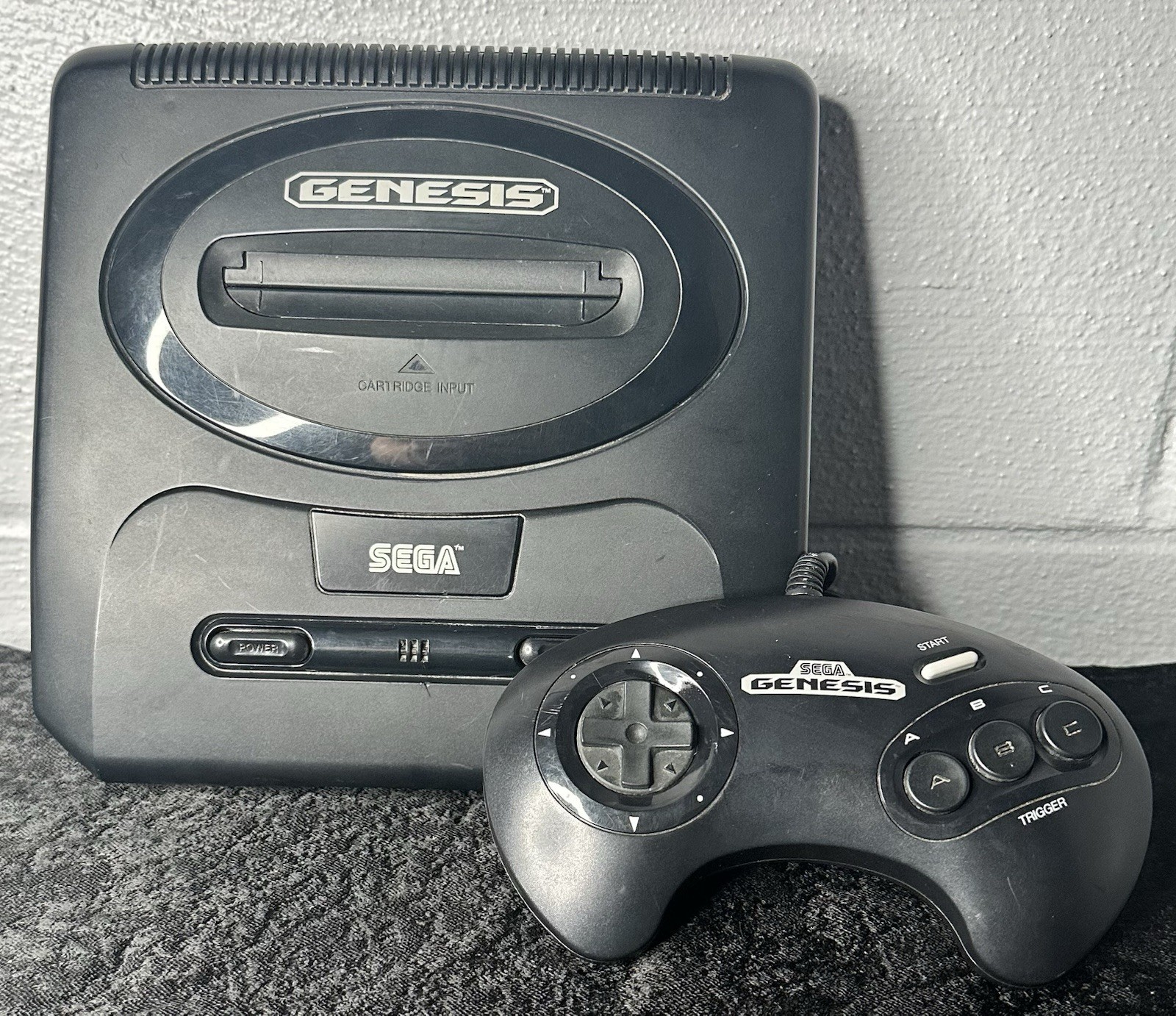 Sega Genesis Model 2 MK-1631 Console & 1 Controller,-Tested Working-NO CABLES