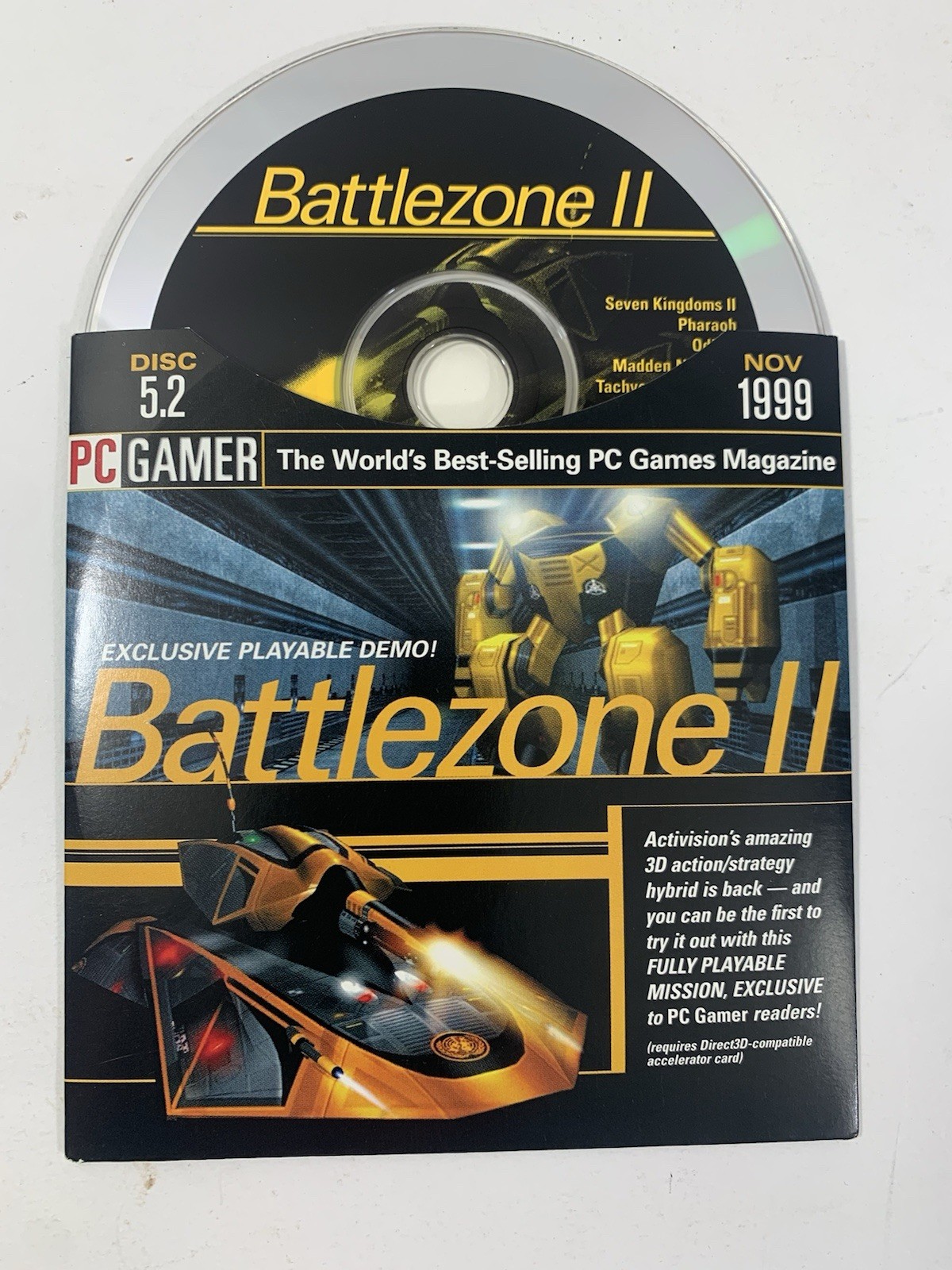 PC Gamer Demo Disc 5.2 November 1999 Battlezone II – FAST SHIPPING!