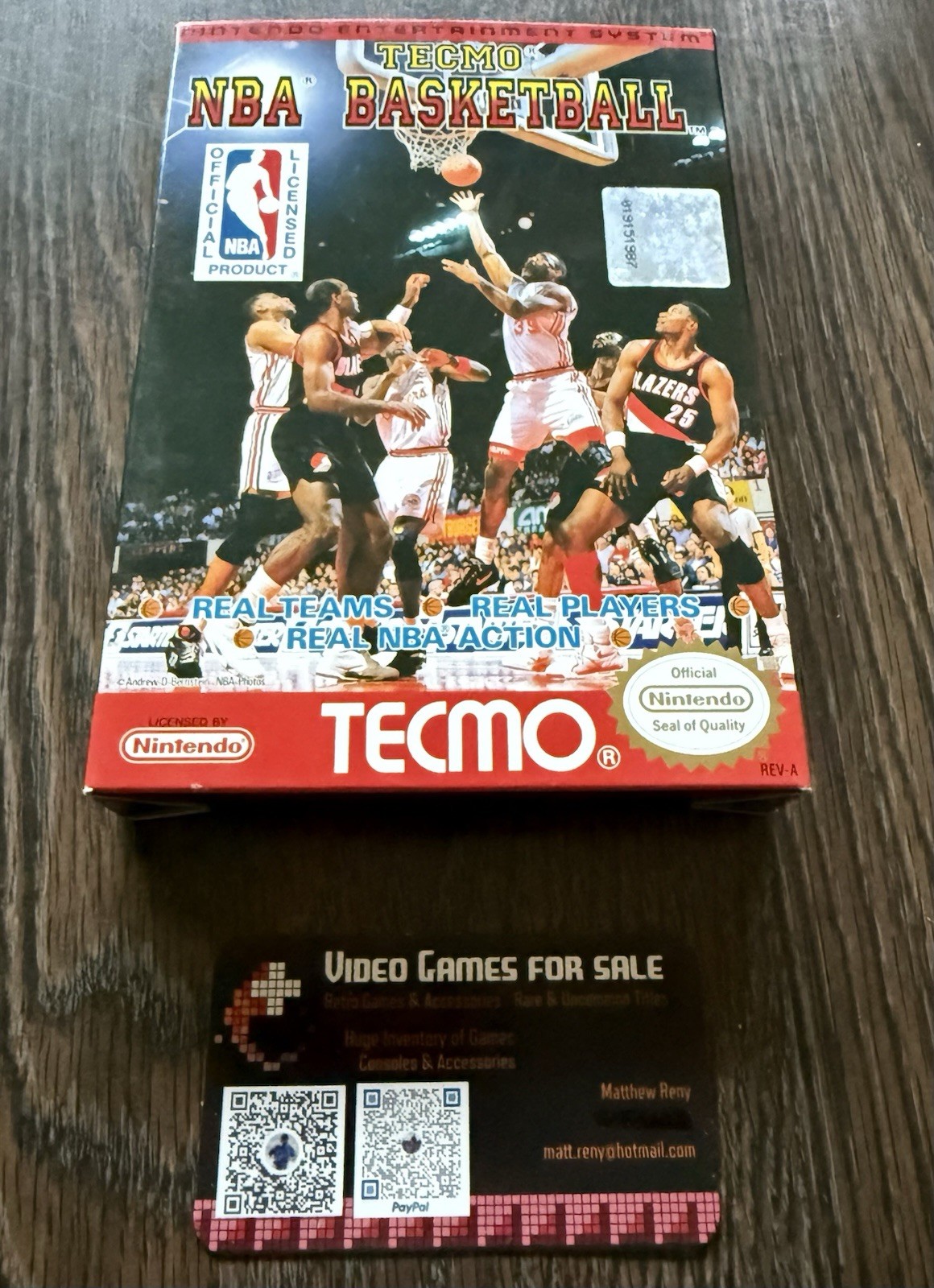 Tecmo NBA Basketball Complete in Box CIB w/Inserts! (Nintendo, NES 1992)🔥