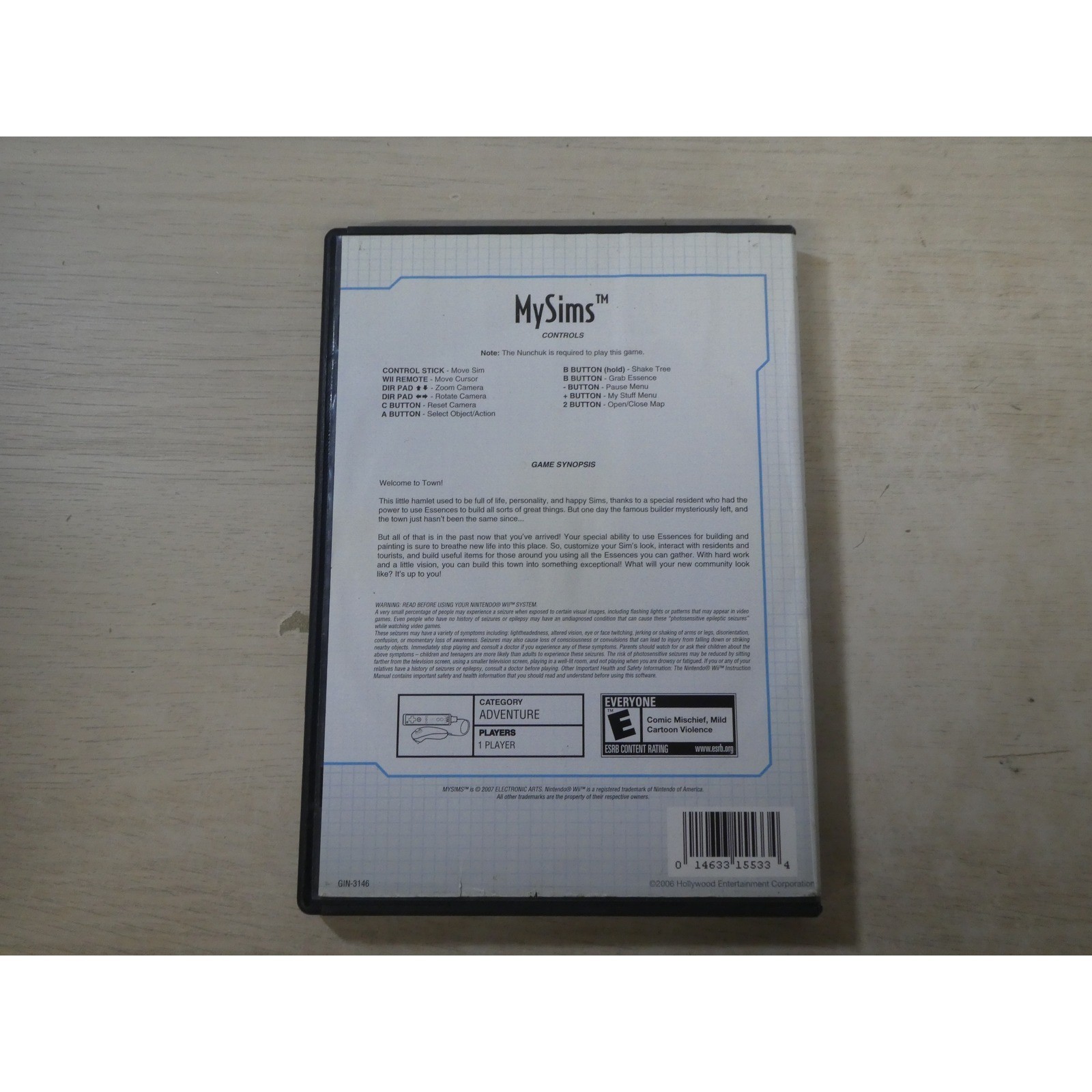 MySims Nintendo Wii Video Game EA Electronic Arts 2007 Life Simulation