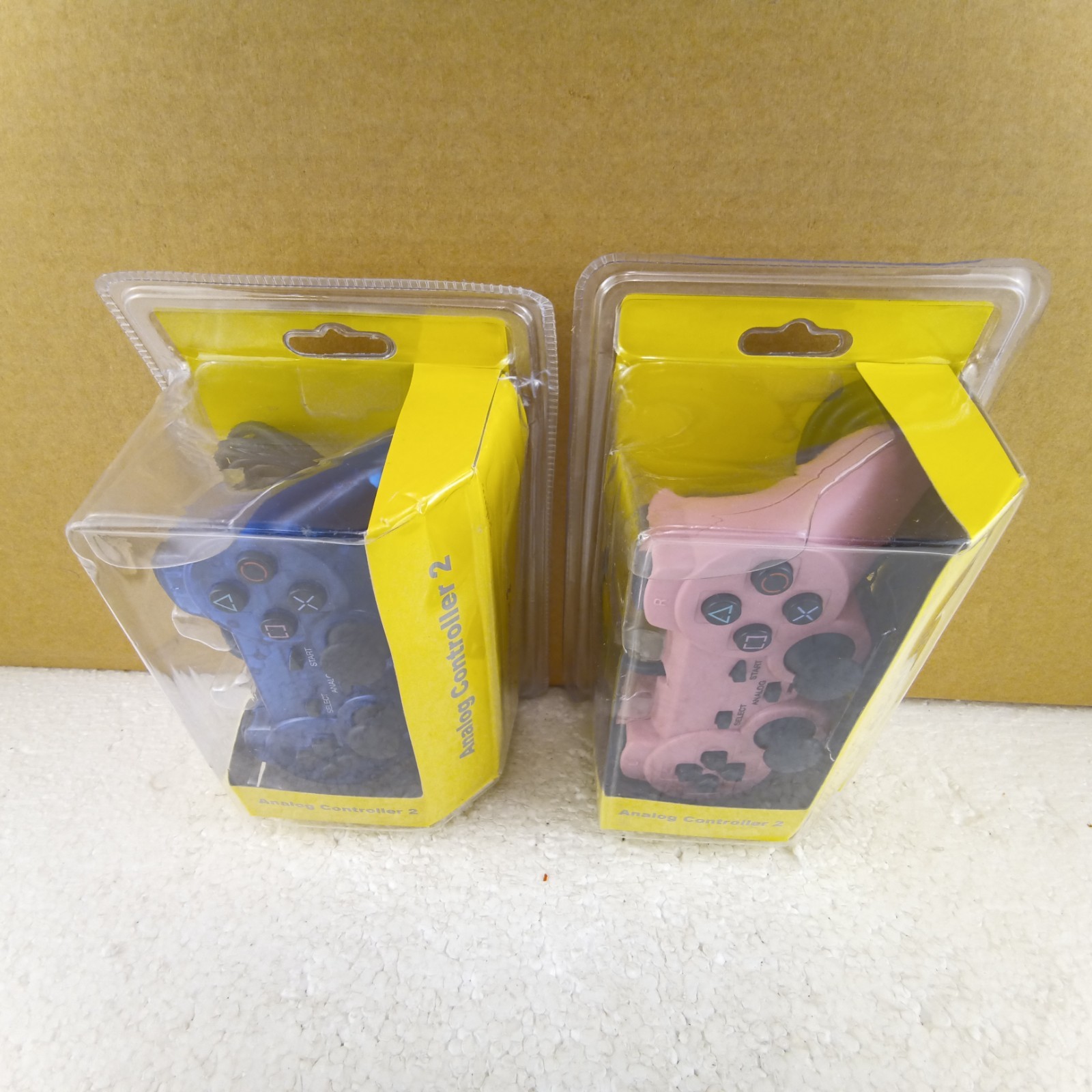 2 Analog Controller 2 For PS2 DualShock 2 Wired Gamepad Clear Blue Opaque Pink