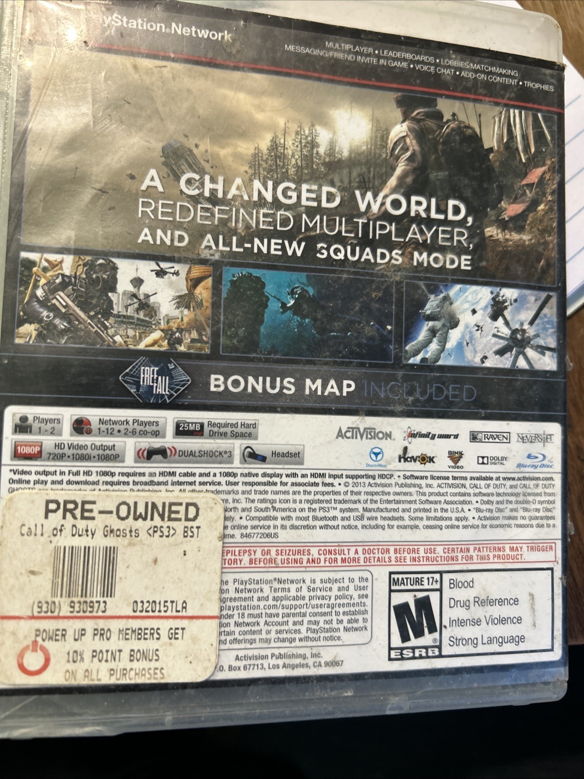 Call Of Duty: Ghosts (Playstation 3 PS3) CIB EXCELLENT
