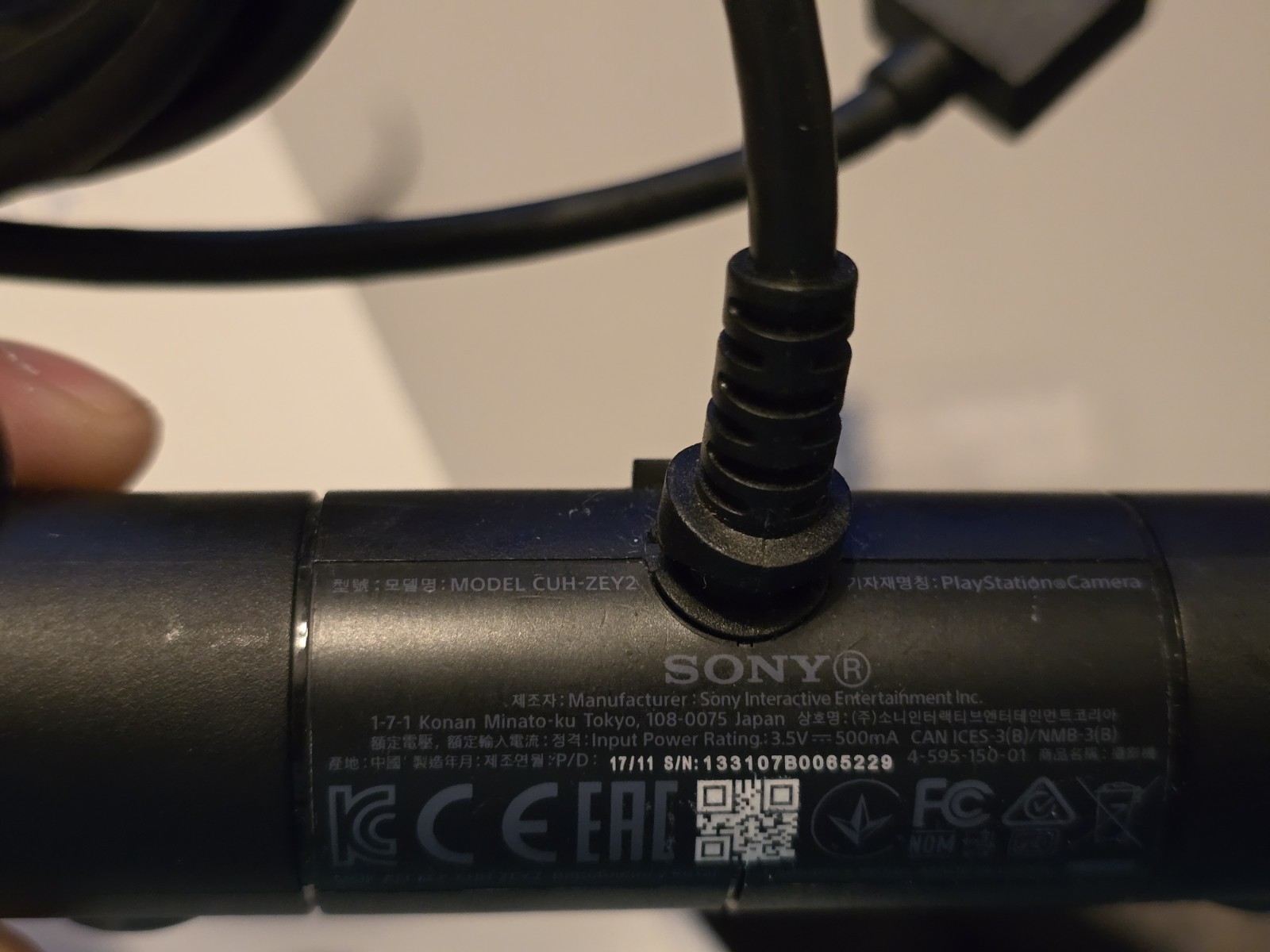 Sony PS4 Camera Motion Camera CUH-ZEY2 PlayStation 4 Tested OEM Missing Stand