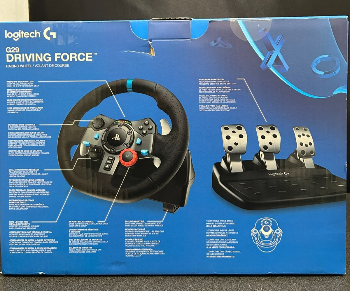 NEW SEALED Logitech G29 Driving Force Racing Wheel + Pedals PS3 PS4 941-0001100