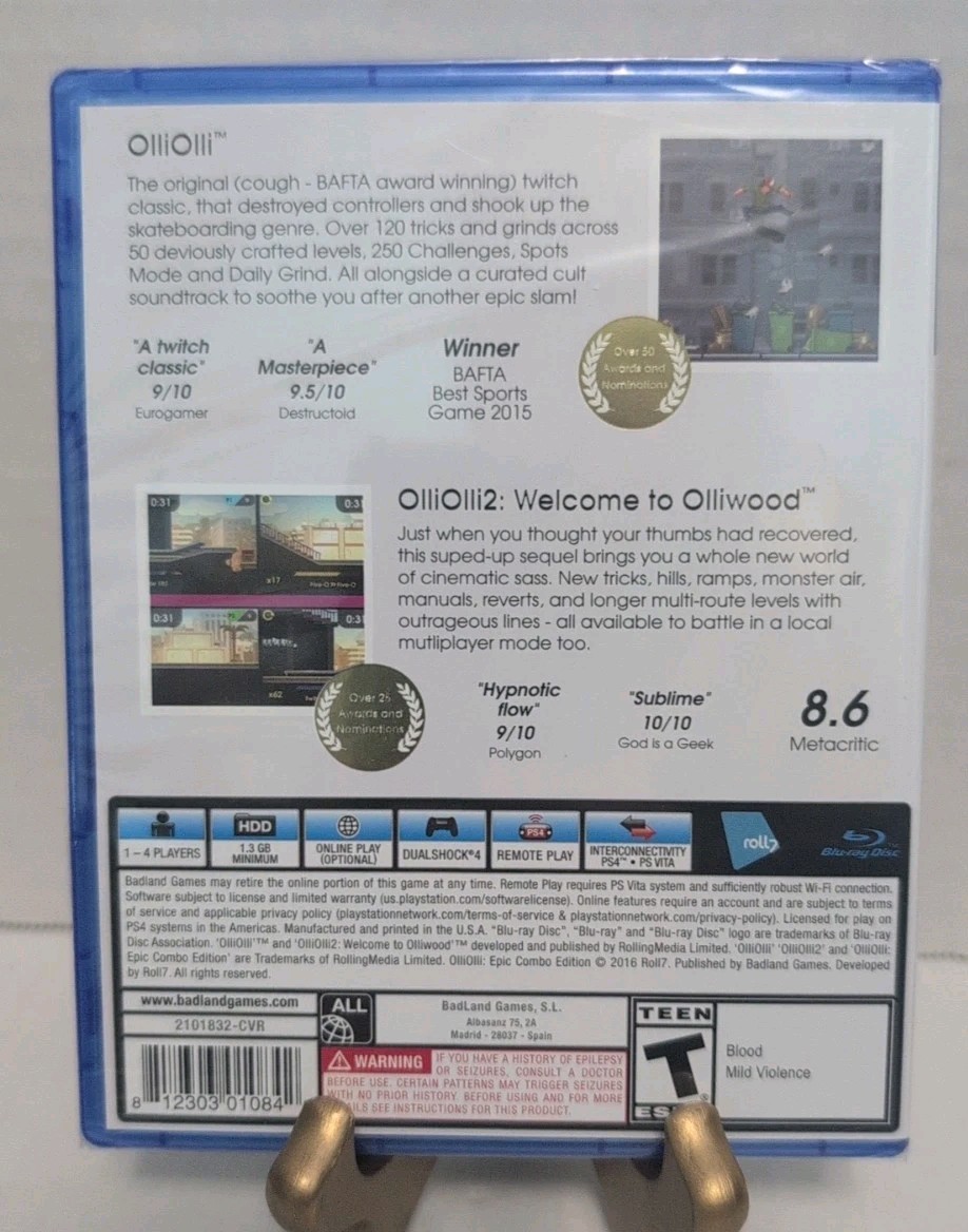 Olli Olli: Epic Combo Edition PS4 PlayStation 4 Skate boarding BRAND NEW SEALED