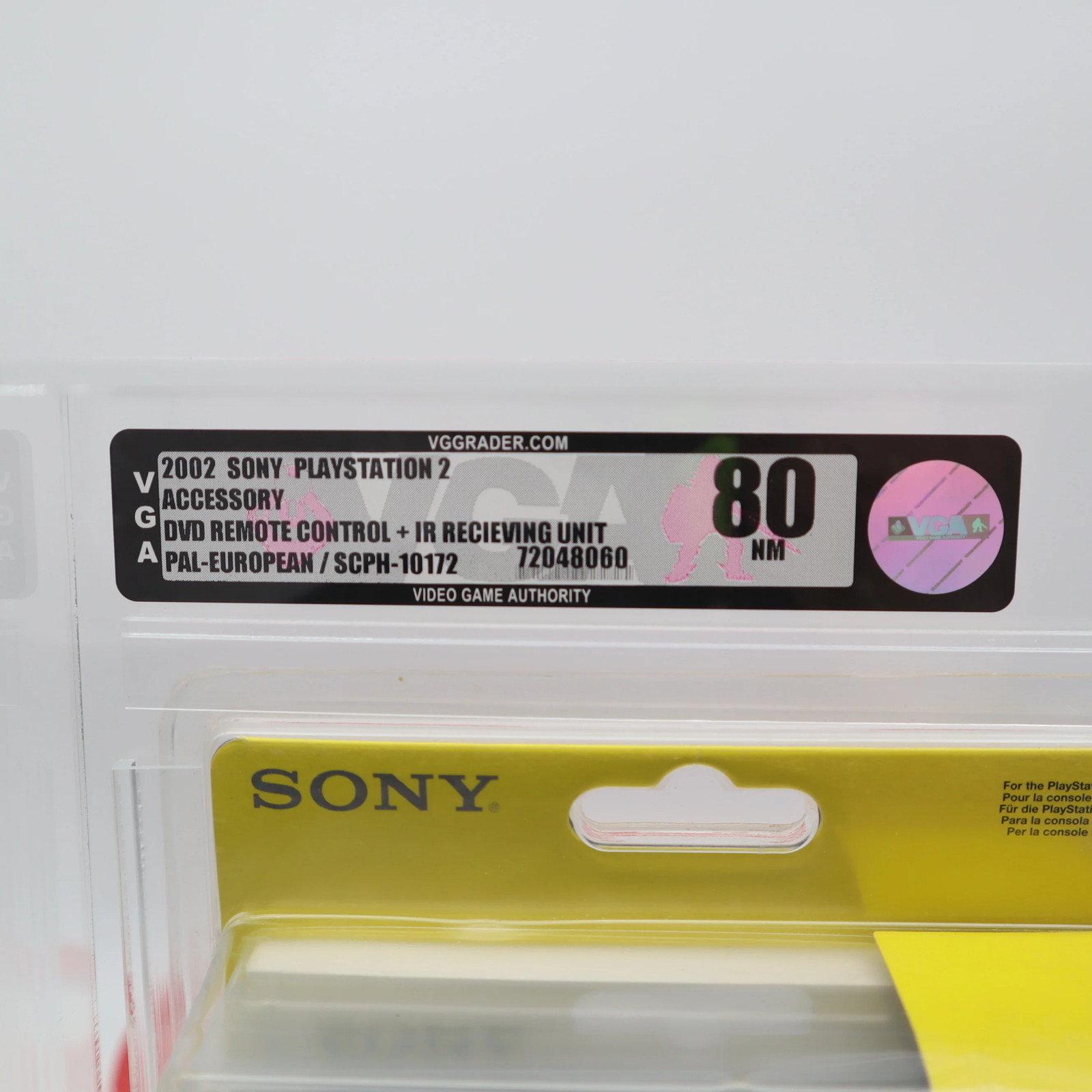 PS2 PlayStation 2 DVD REMOTE CONTROL & IR RECIEVING UNIT -VGA GRADED 80 Sealed!