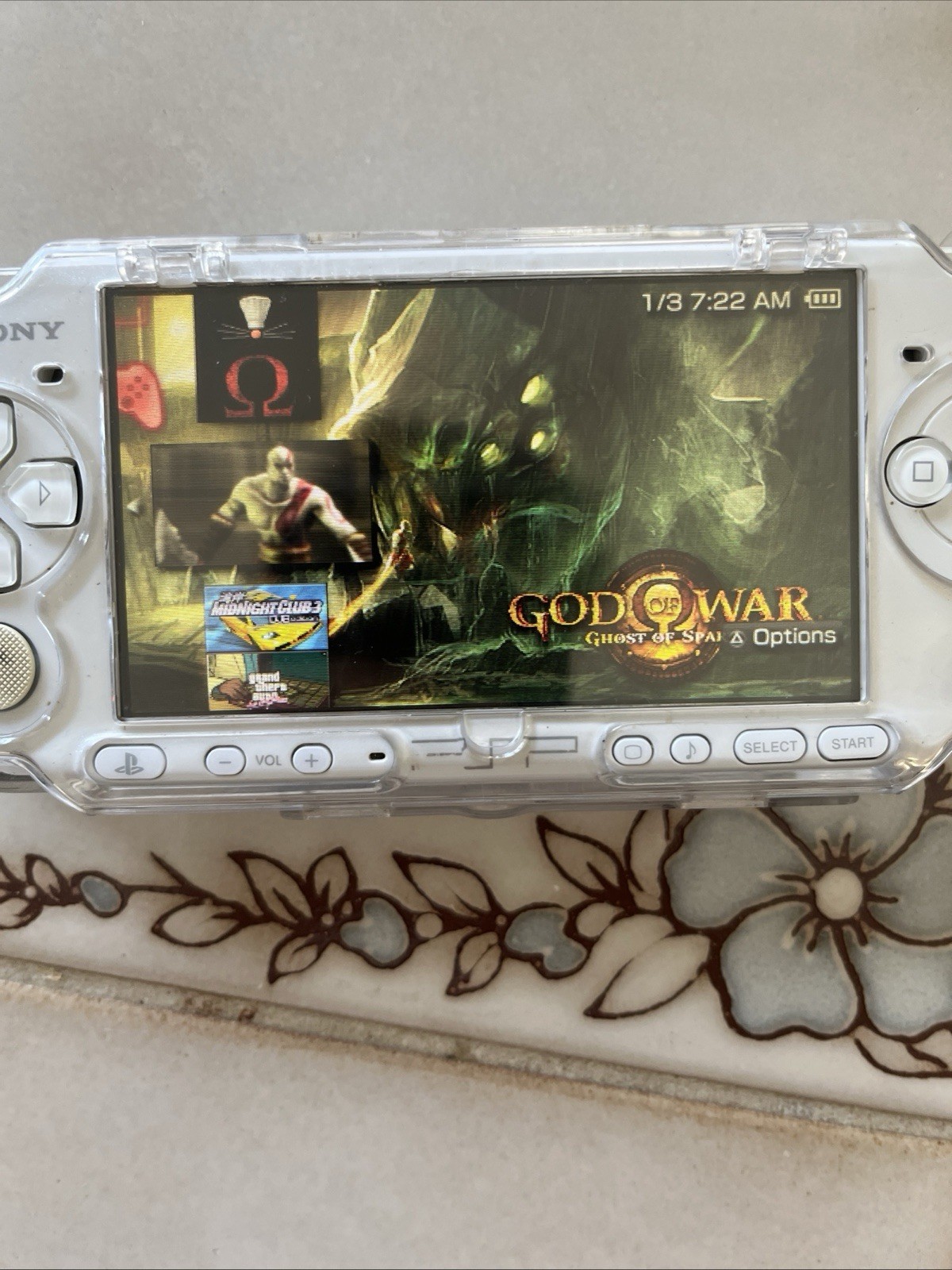 🔥Custom Psp 3000+128gb Micro Sd+ Clear Protective Case And Charger
