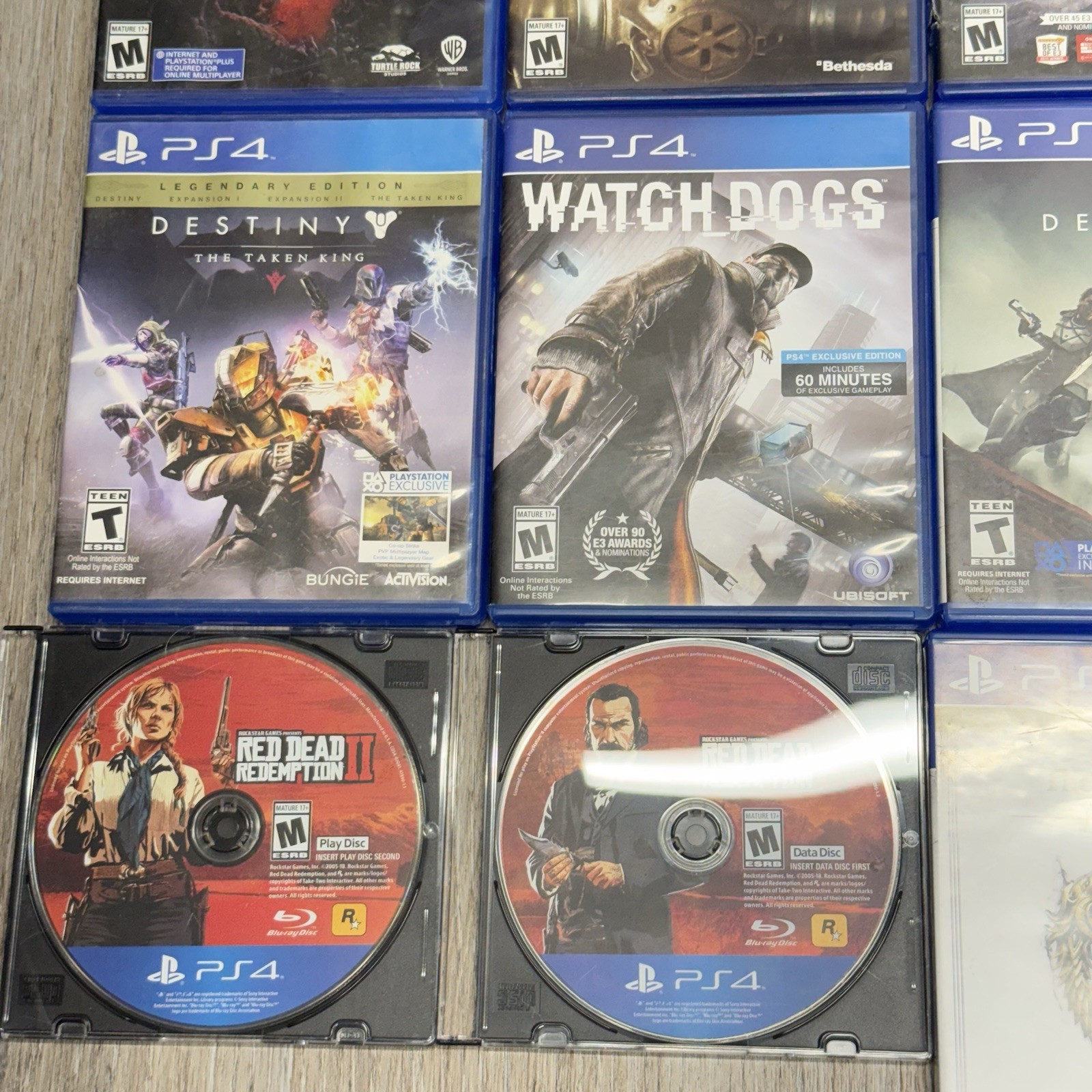 Sony PlayStation 4 PS4 500GB Black Console Bundle 20 Games 2x Controllers HDMI