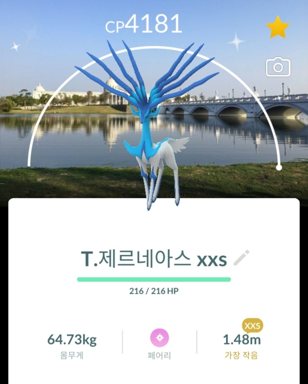 Shiny Xerneas Tainan Background/ XXS SIZE / 3moves 50iv