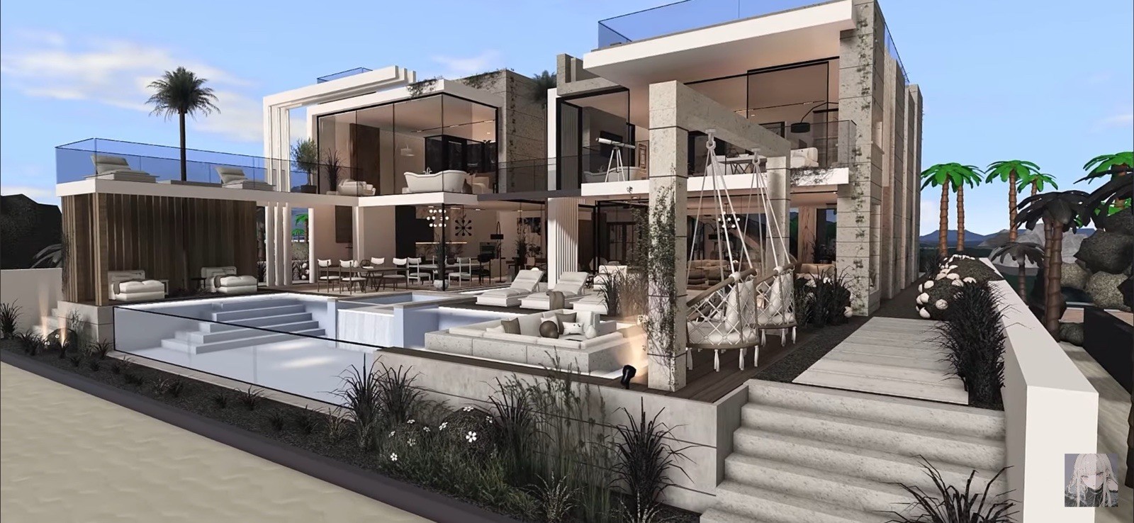MODERN LUXURY TROPICAL DREAM HOME BLOXBURG.FAST BUILDER FOR AFFORDABLE PRICE