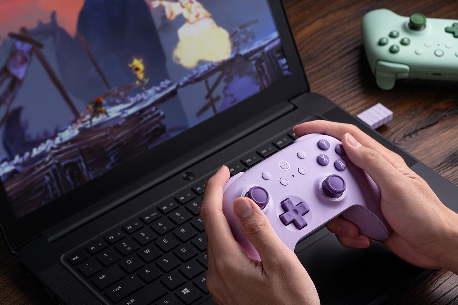 Ergonomic Wireless Game Controller for PC/Android – 13 Buttons, Turbo Function