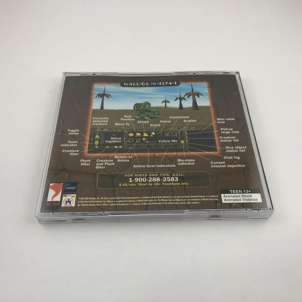 DOMINANT SPECIES : For PC WIN 95/98 CD-ROM