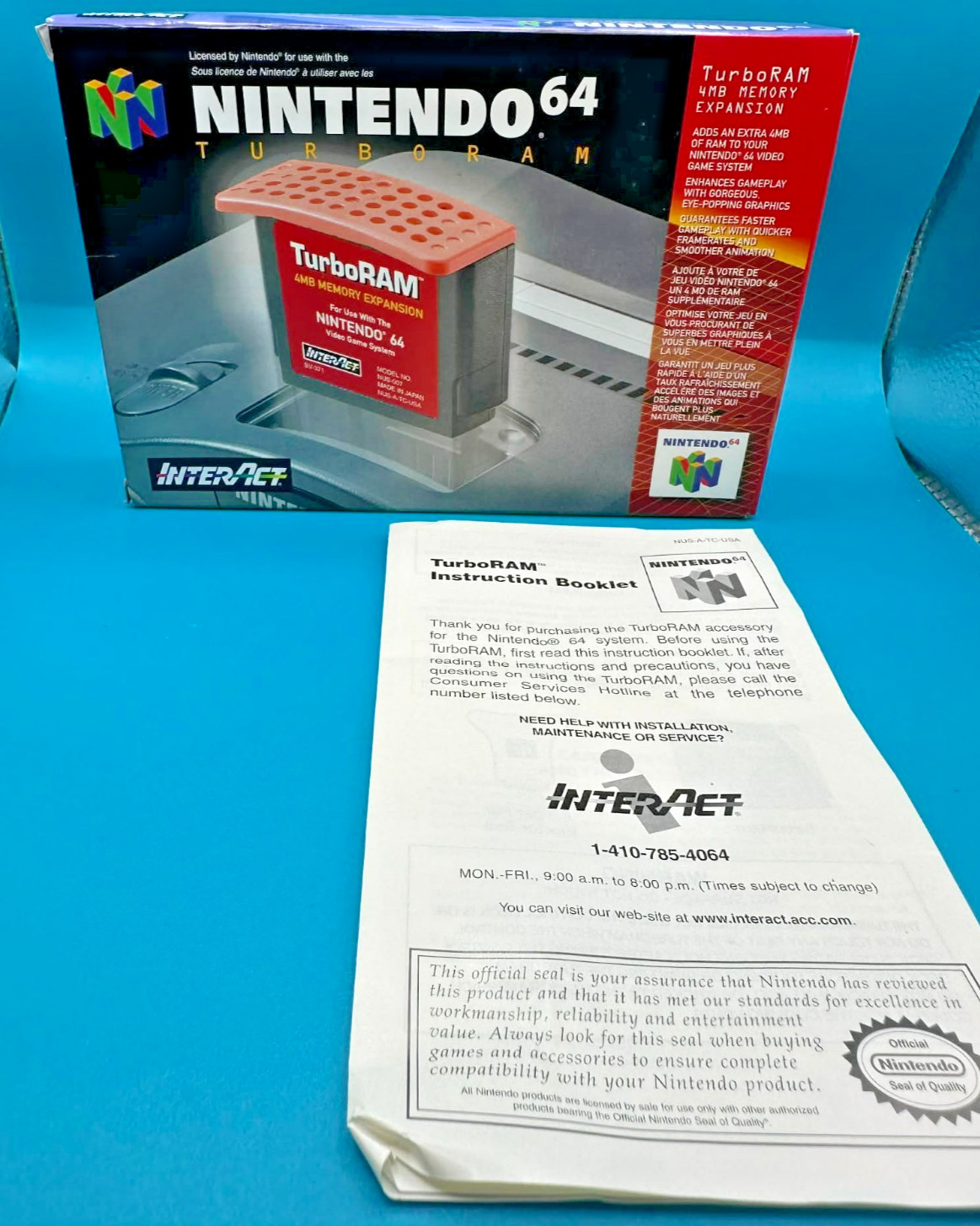 *BOX ONLY* NINTENDO 64 TURBO RAM 4MB MEMORY EXPANSION PAK* No Ram In Box!