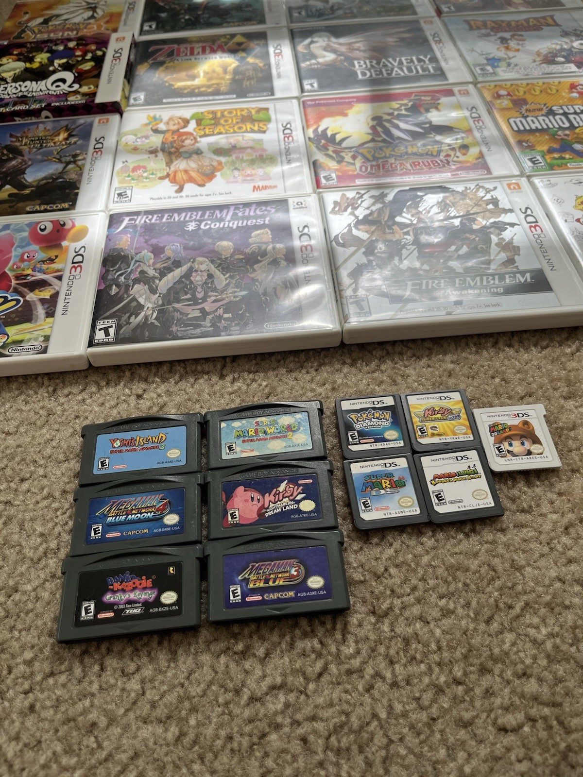 Nintendo DS/3DS/GBA Game Bundle Lot – Pokemon Zelda Mario Persona & More Tested
