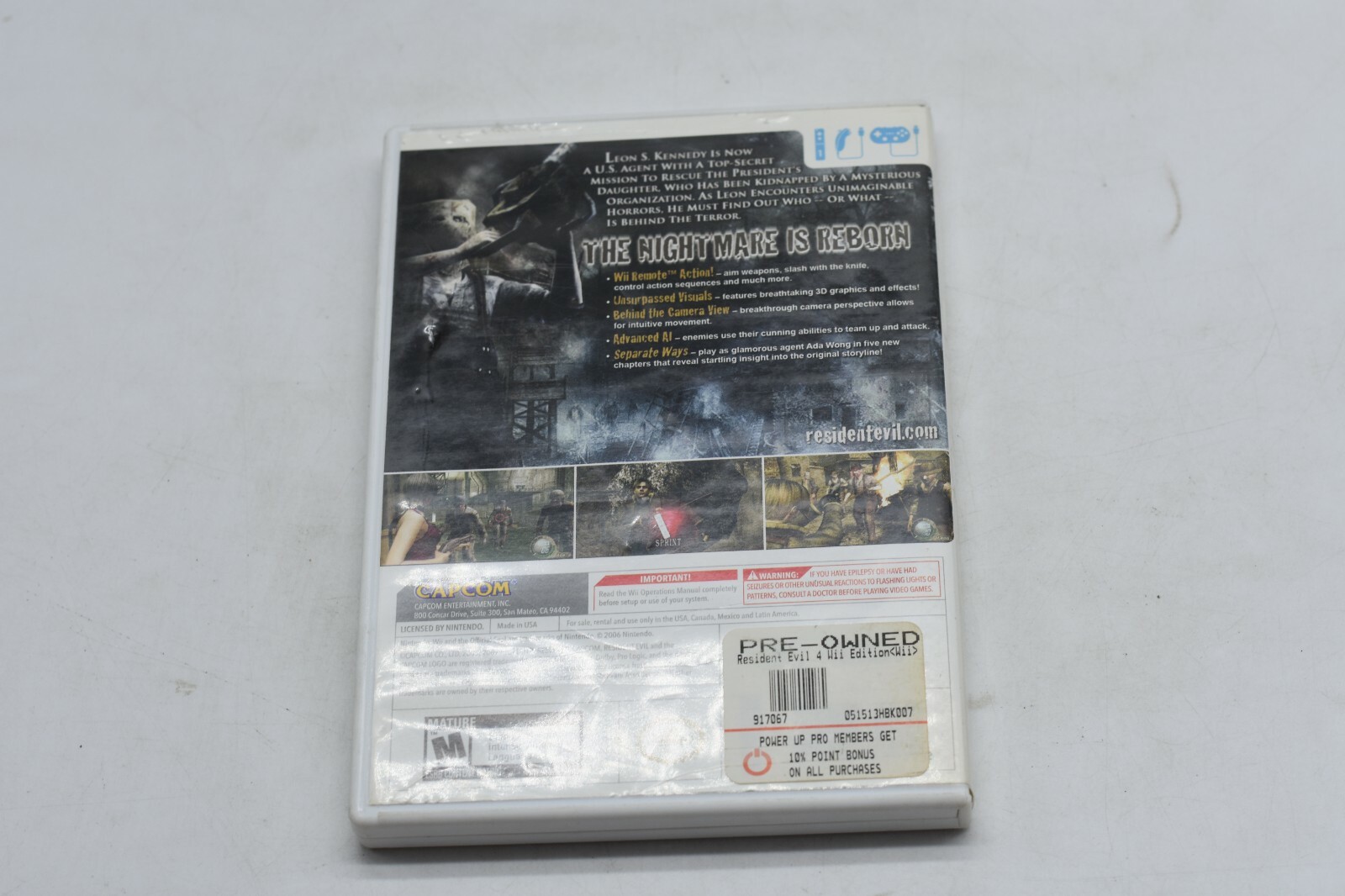 Resident Evil 4 — Wii Edition (Nintendo Wii, 2007) Complete With Manual YES