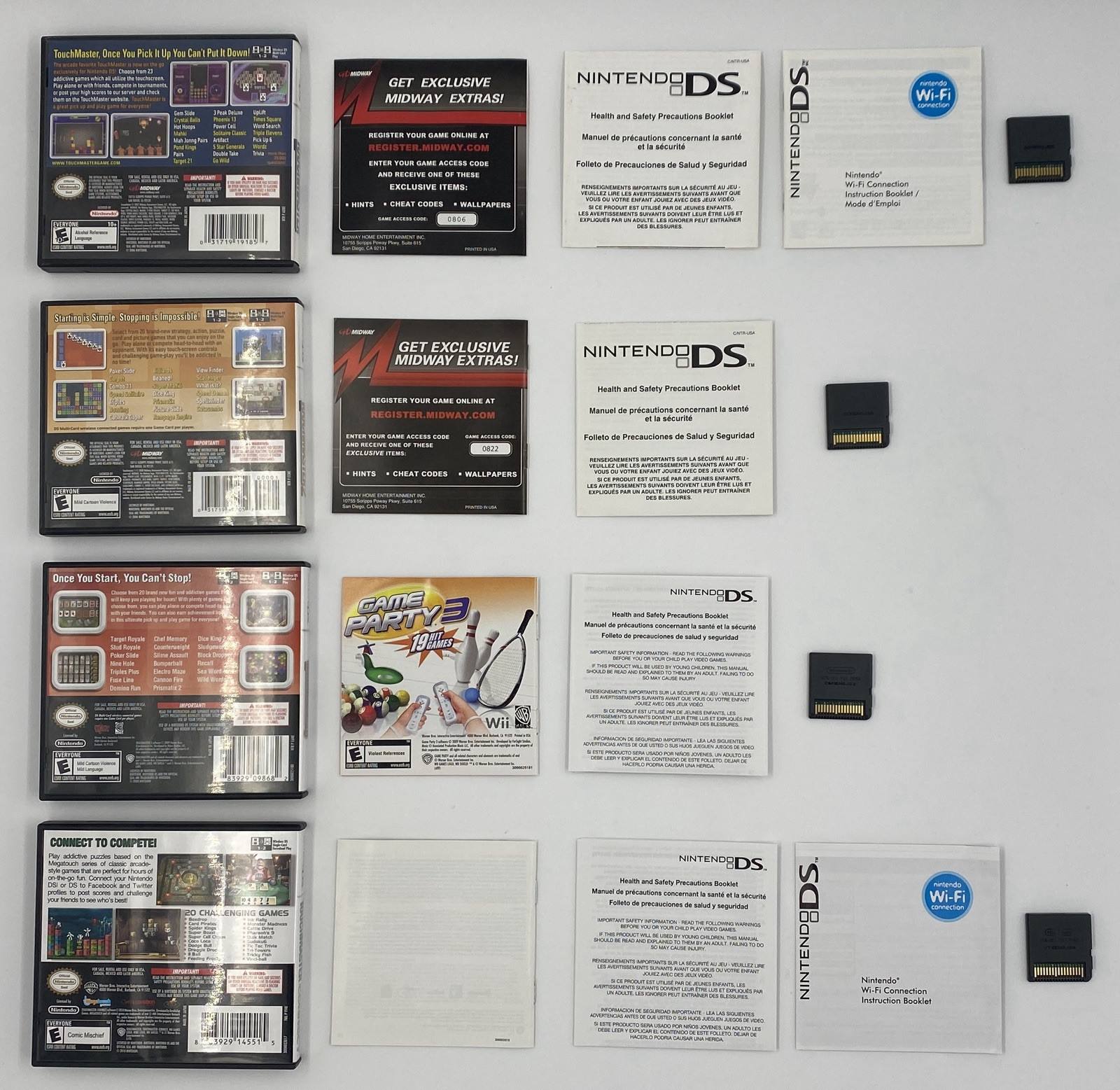 CIB Touchmaster LOT – 1, 2, 3 & Connect Nintendo DS 2DS 3DS NDS DSI Kids Puzzle