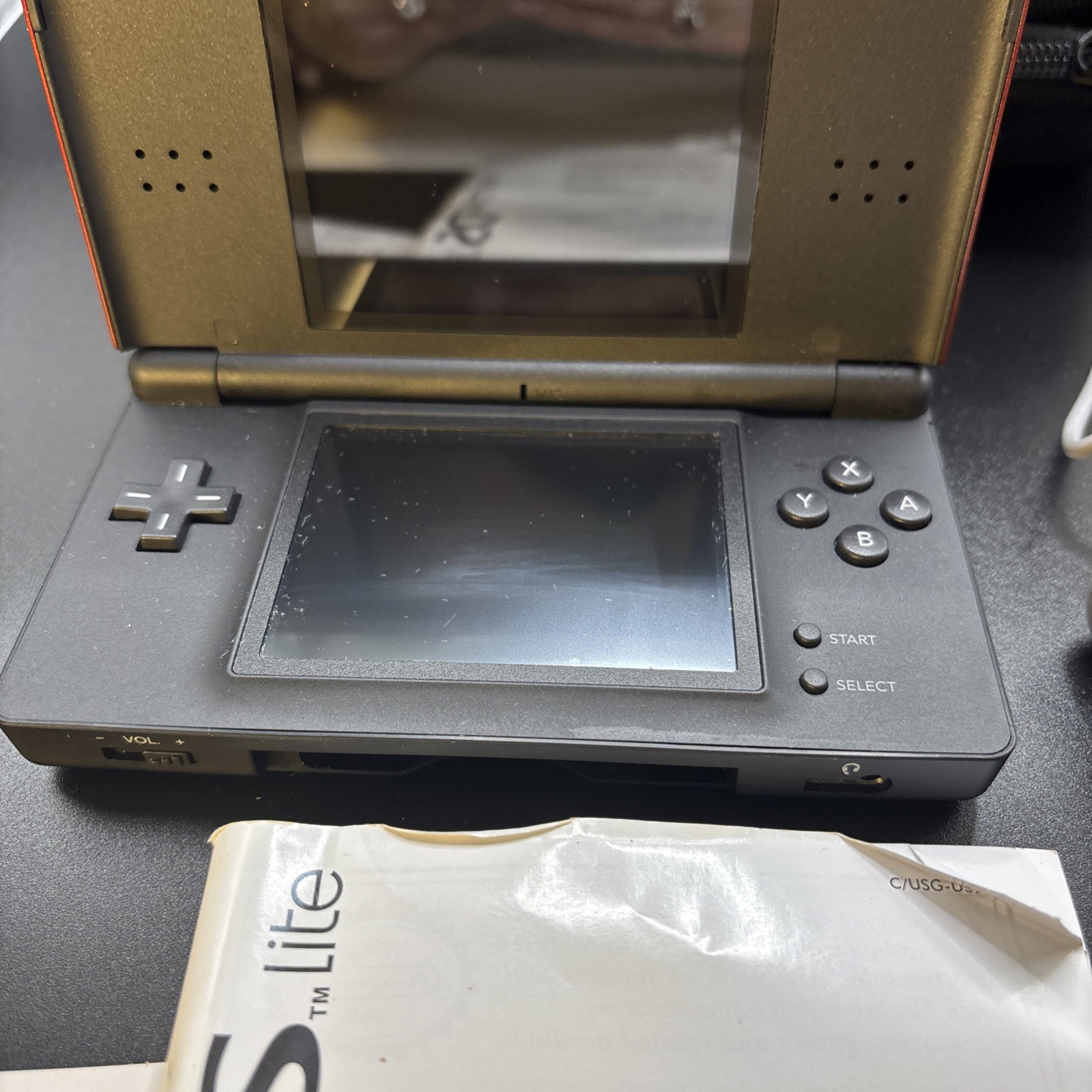 Red Nintendo DS Lite Console Tested Works W/ Nintendo Carrier & Mario Party Game