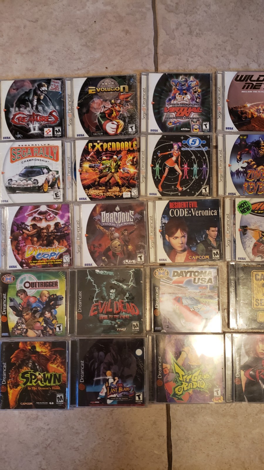SEGA Dreamcast Games Lot Daytona HeavyMetal EGG Dino Crisis Maken X SEAMAN D-2