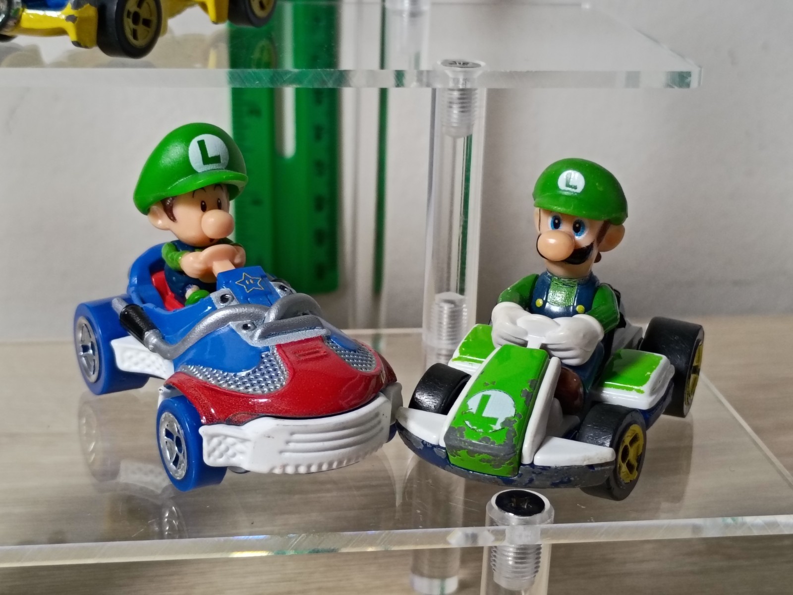 6-PK SUPER MARIO KART Hot Wheels LUIGI Lot Pipe Frame Baby P-Wing Circuit Mach-8