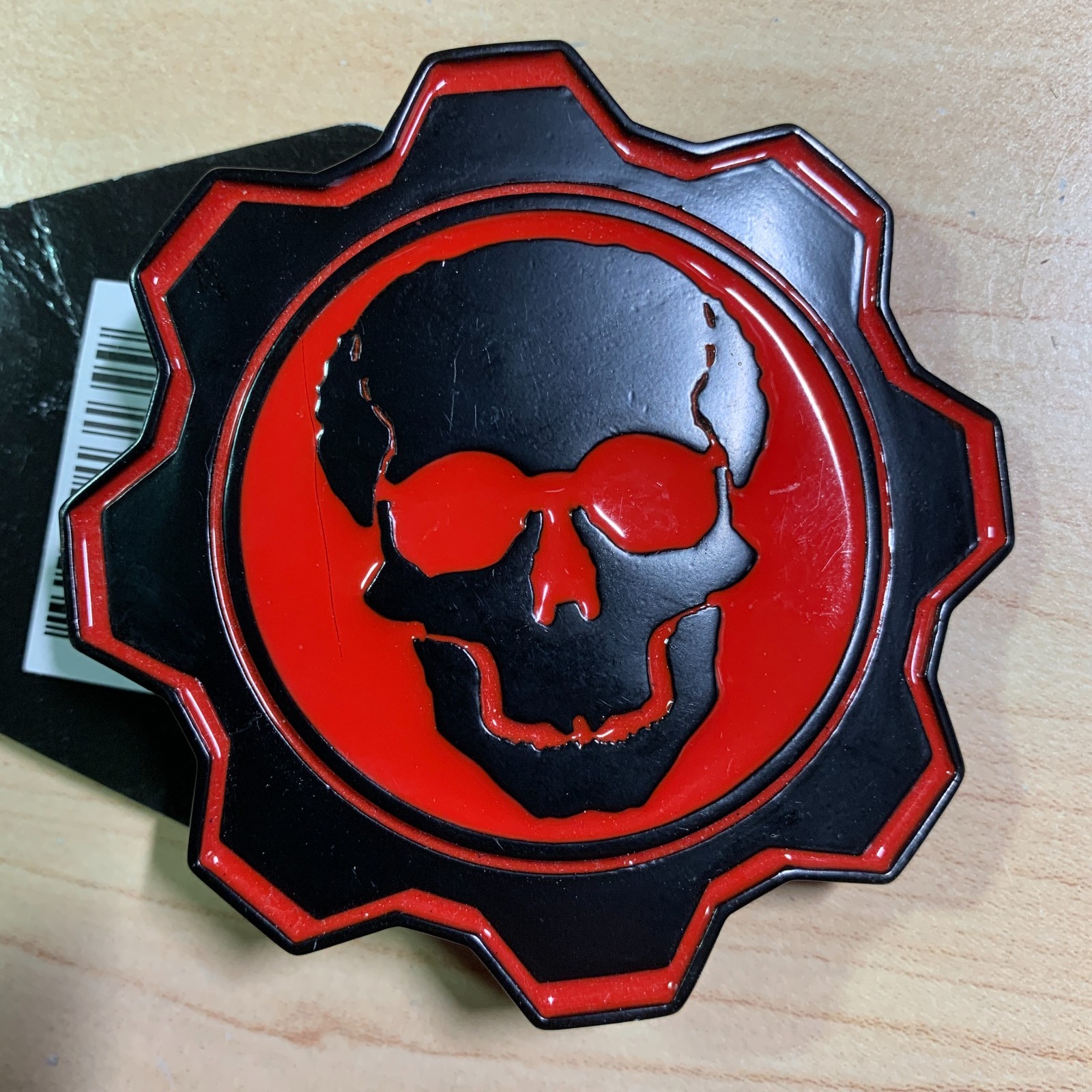 RARE 2008 Epic Games Gears Of War Metal Skull Omen Belt Buckle Xbox Collectible