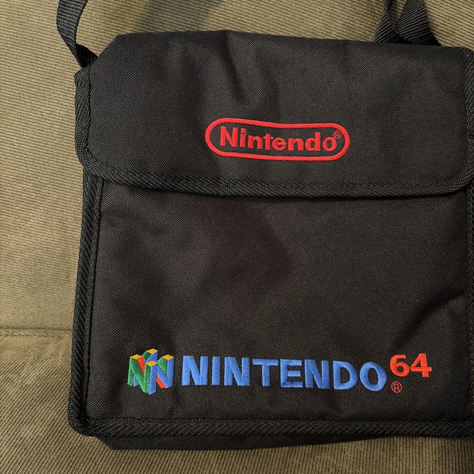 Vintage Nintendo 64 N64 Padded Messenger Shoulder Carry Case Bag