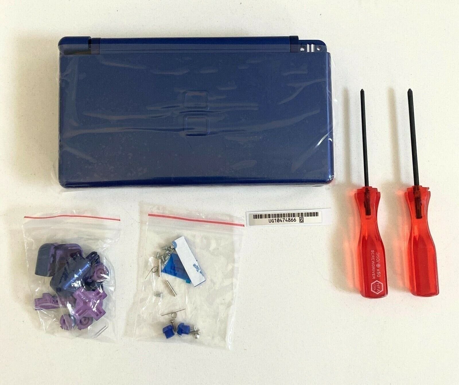 Replacement Housing for Nintendo DS Lite Glass Lens Shell Cobalt All Blue