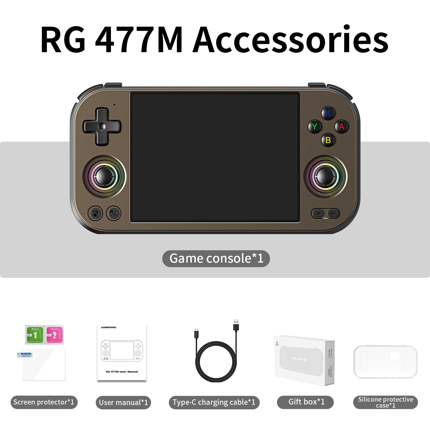 ANBERNIC RG 477M Handheld Game Console 5300mAh Android 14 RG477M 4.7-inch Gifts