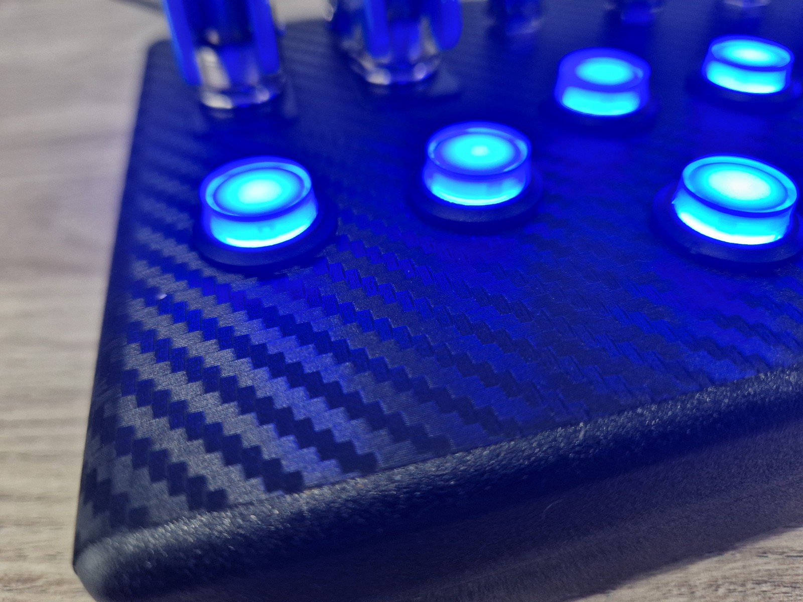 Button Box for PC/consoles sim racing/flight sim/ets2/farm sim, BLUE LEDS