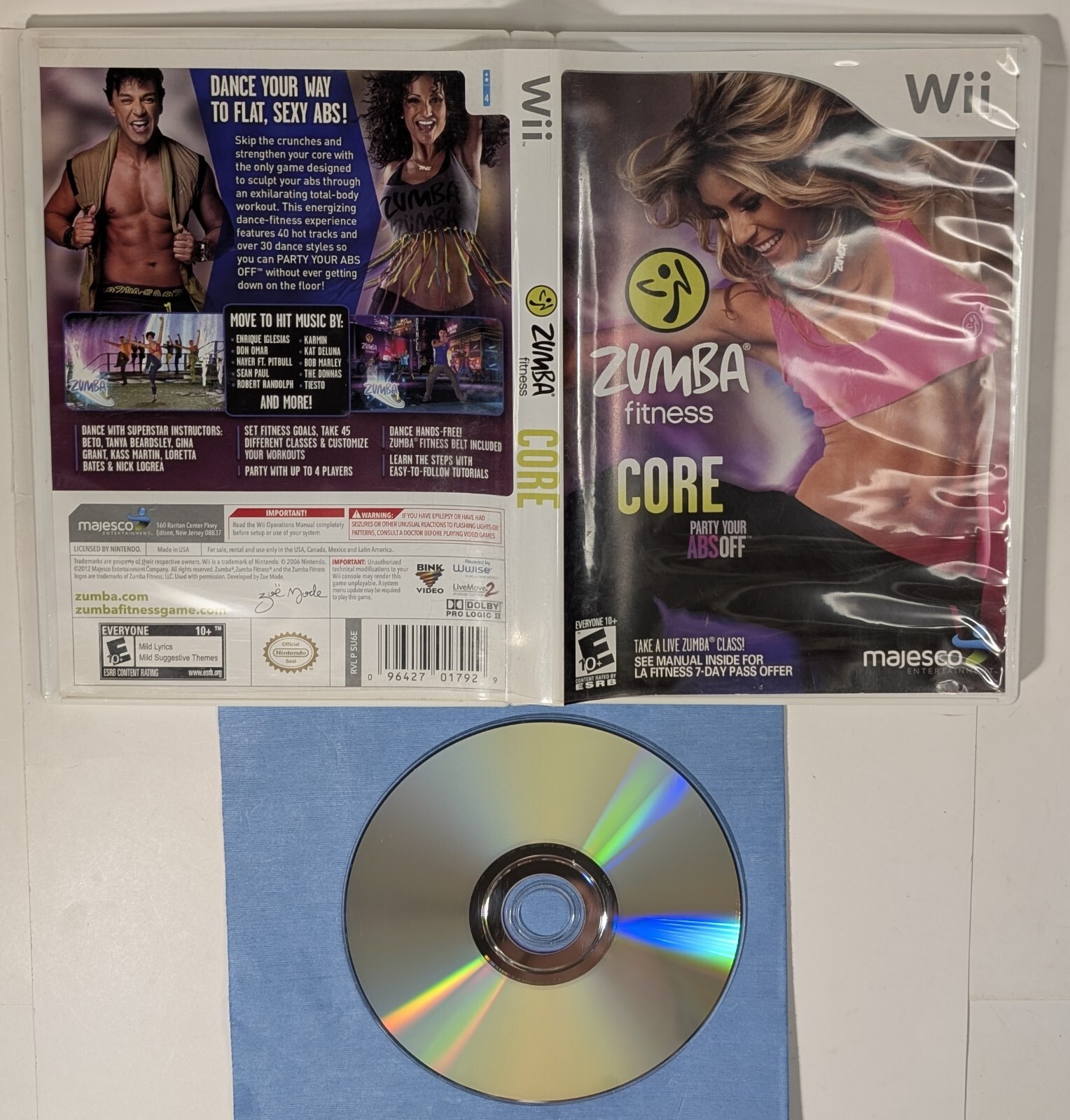Zumba Fitness Core Nintendo Wii Tested and Working