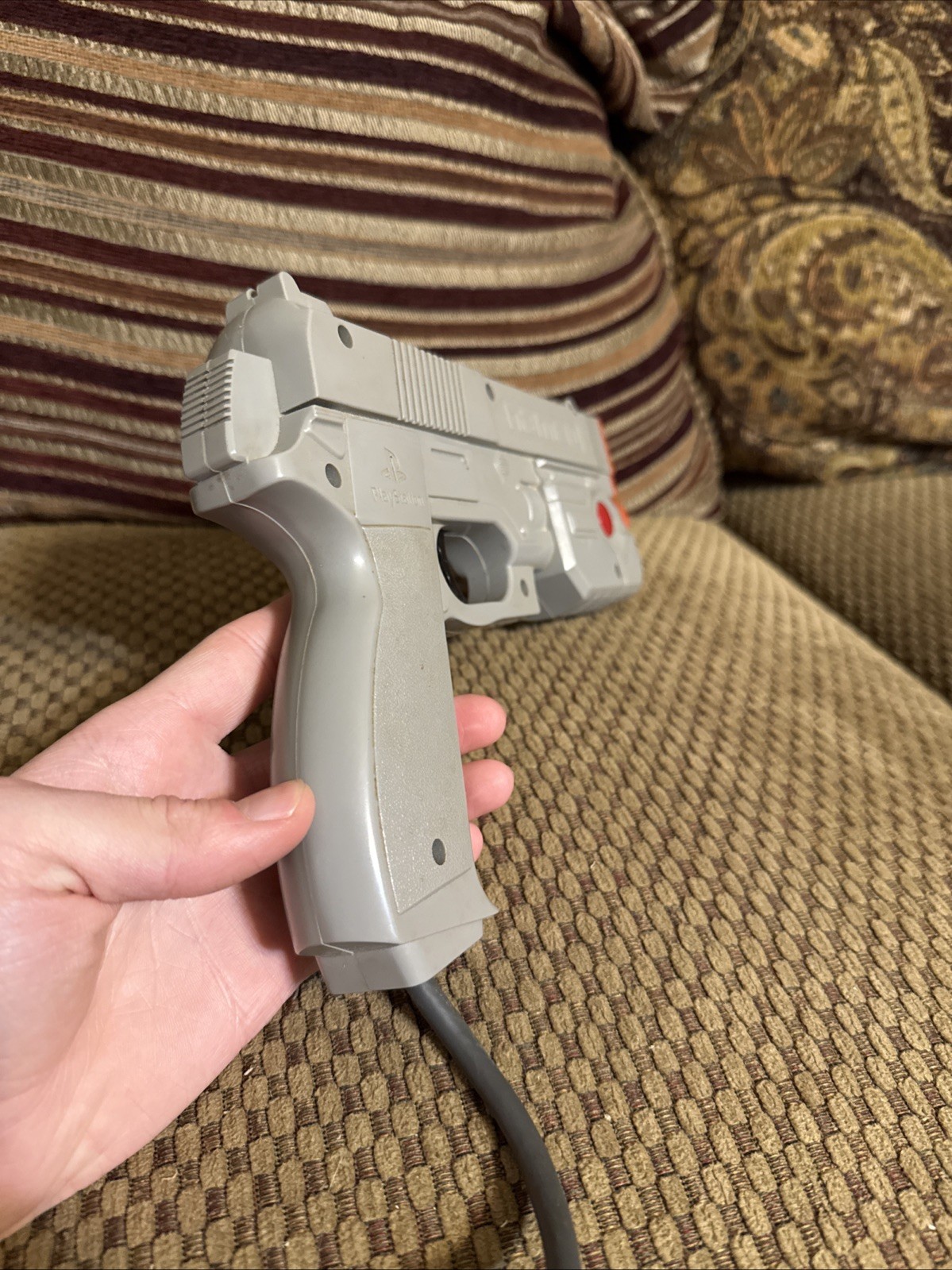 NAMCO Sony PlayStation 1 Light Gun NPC-103 Gray Controller 1996 | Untested