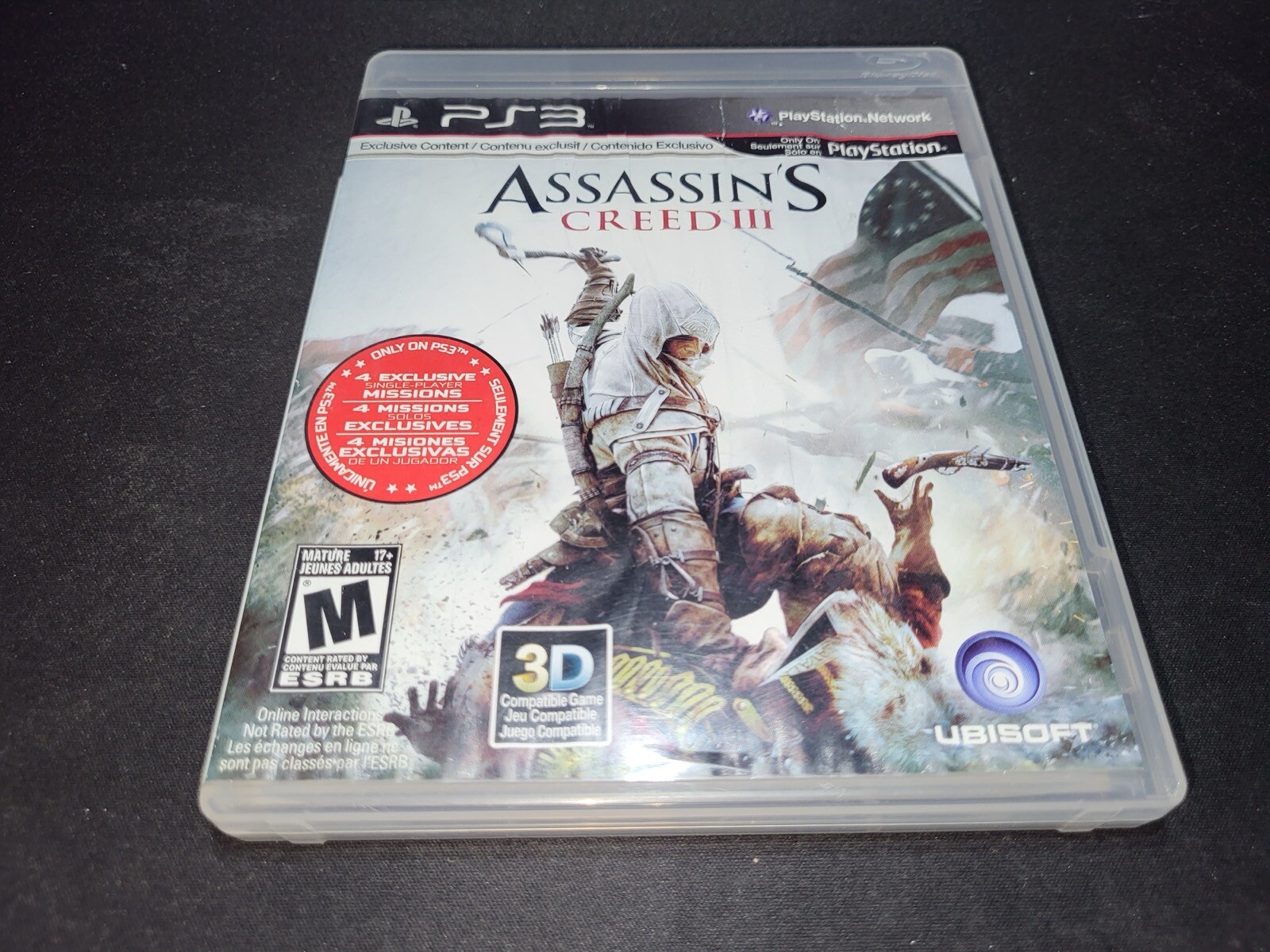 Assassin’s Creed III 3 Black Label Sony Playstation 3 PS3 EX+NM disc COMPLETE-wd