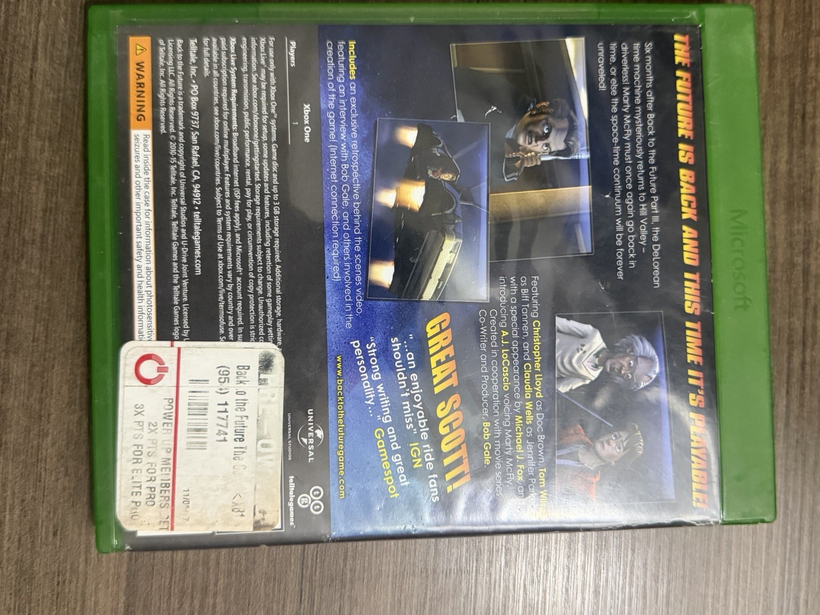 Back to the Future: The Game 30th Anniversary Edition (Microsoft Xbox One, 2015)