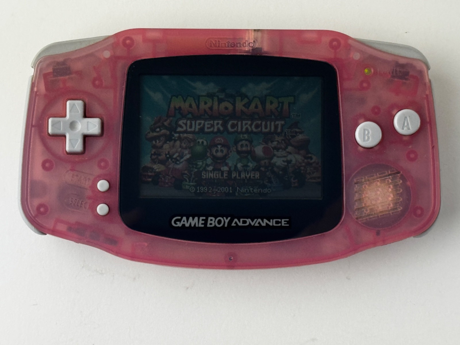 Nintendo Game Boy Advance Fuchsia Pink GBA Console AGB-001 Tested