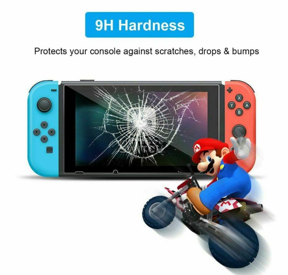 (4 Pack) Nintendo Switch Premium 9H Tempered Ultra Clear Glass Screen Protector