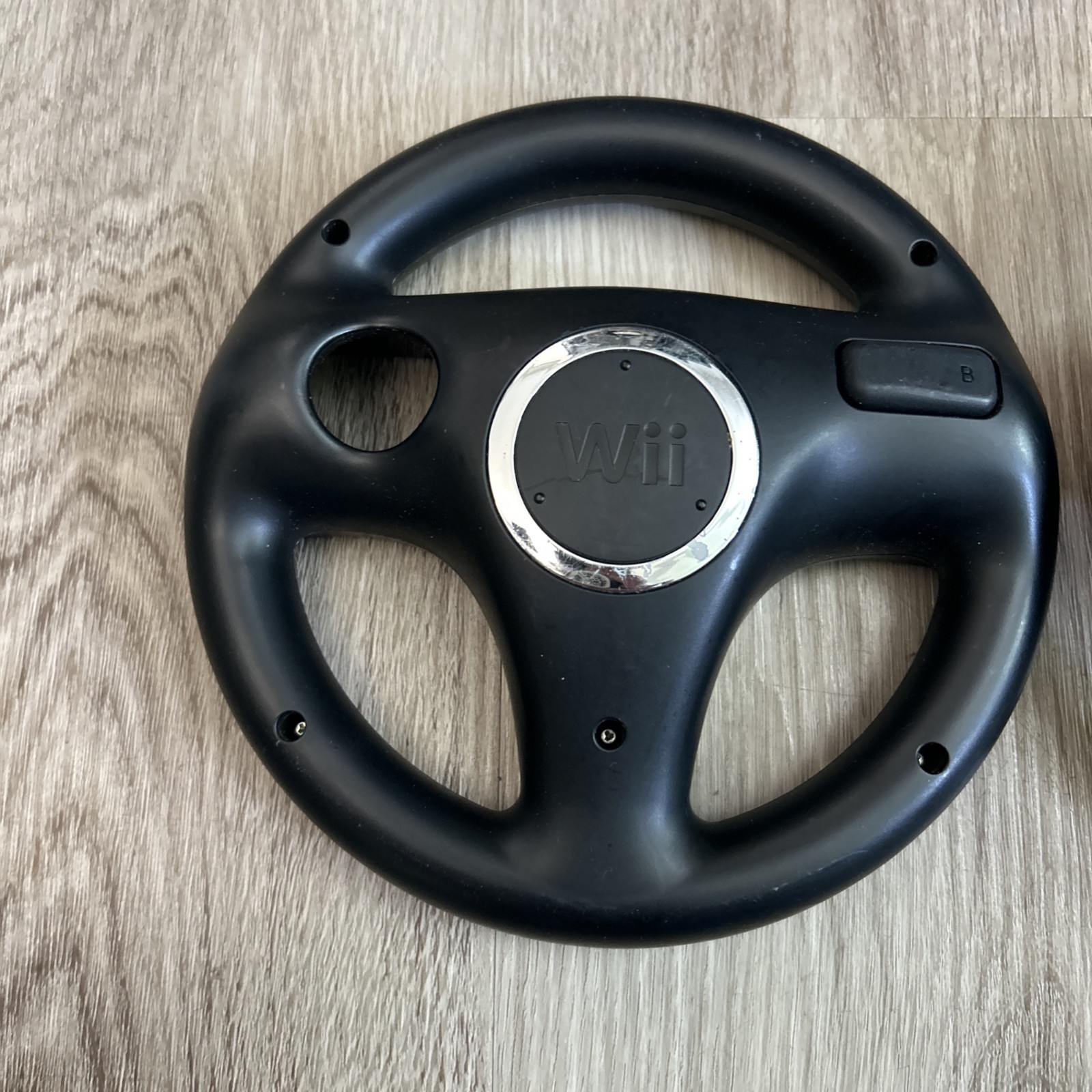 Nintendo Wii Steering Wheel x2 Mario Kart Racing OEM Official Black RVL-024