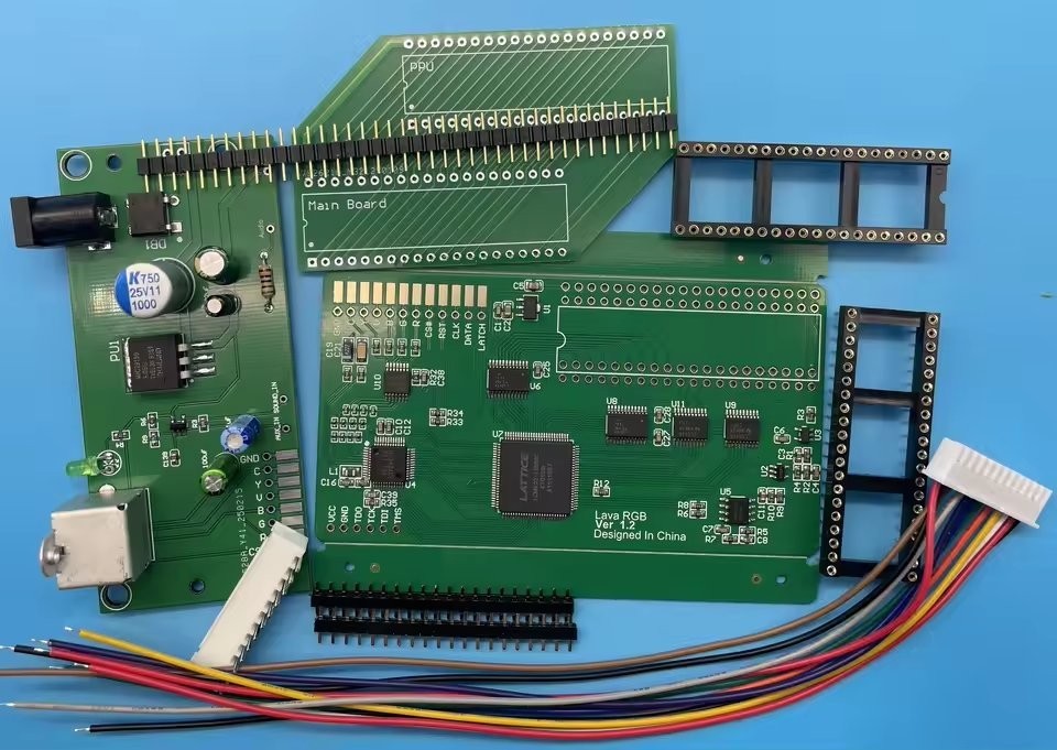 Lava RGB 2.0 Mod Kit For NES Famicom Video Upgrade Board 24-Bit RGBS S-Video