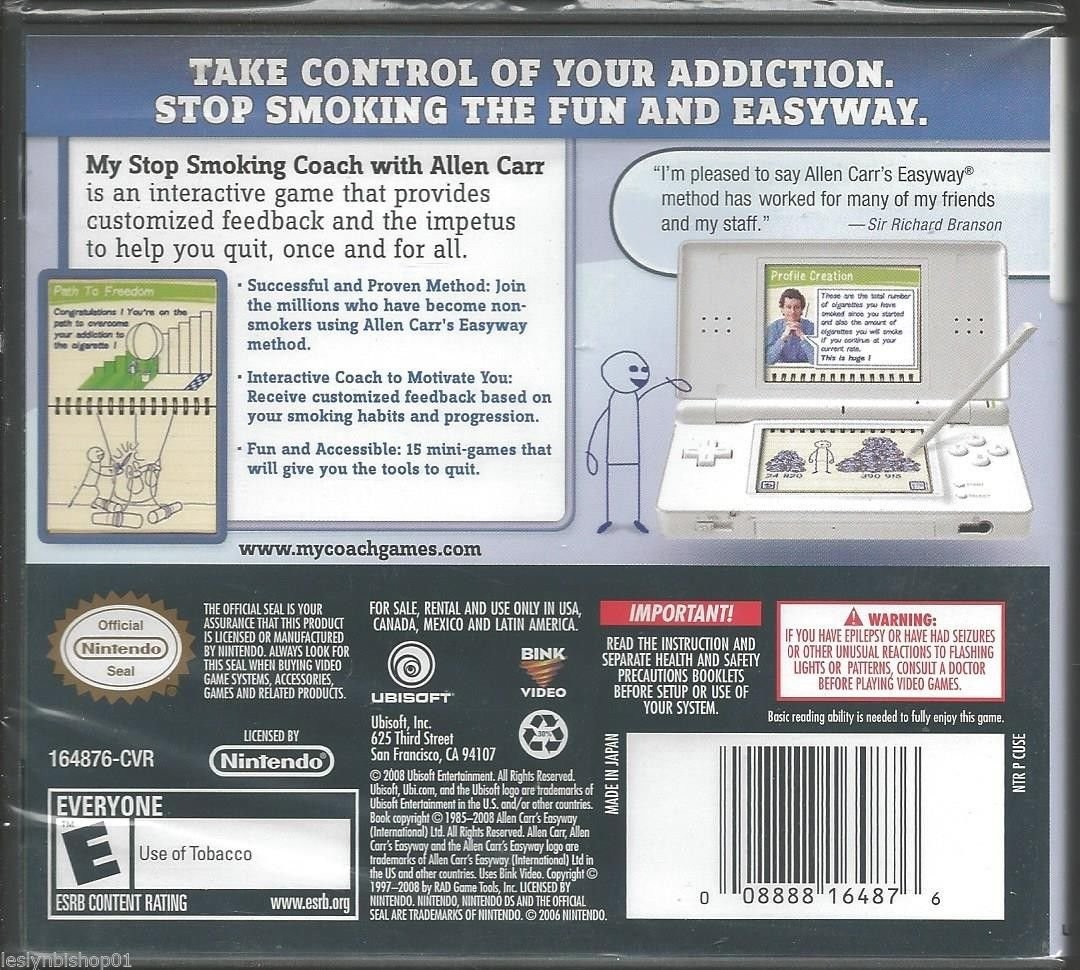 My Stop Smoking Coach with Allen Carr – Nintendo DS