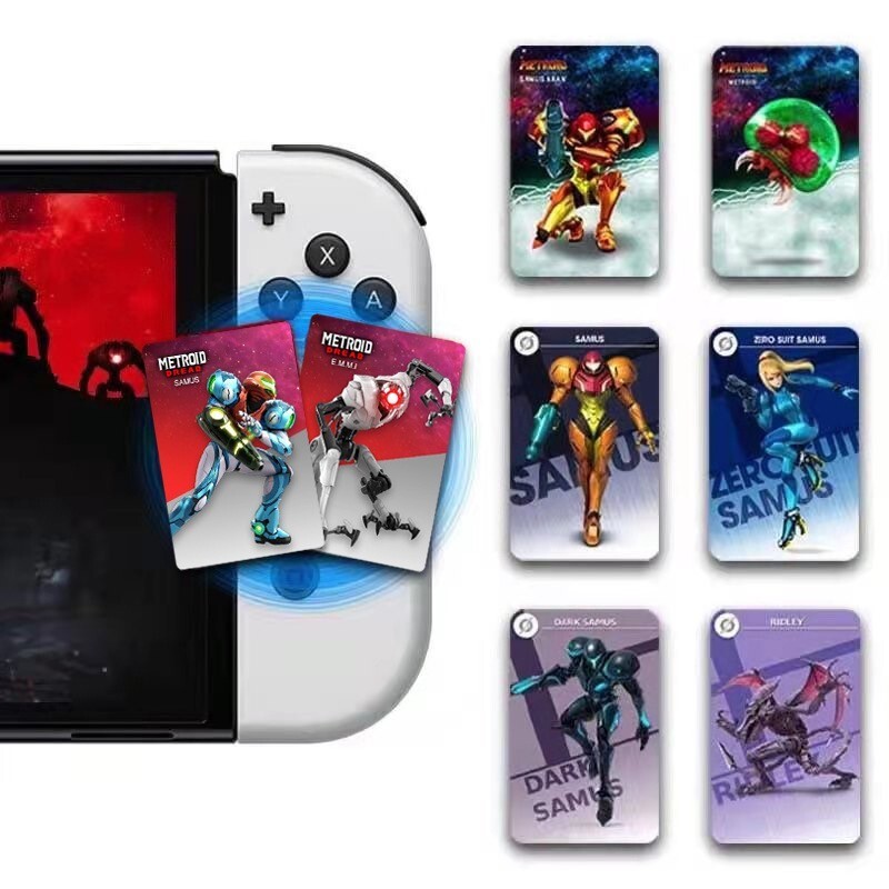 ALL 8PCS Amiibo METROID DREAD PVC Card Fast Shipping!Free stickers!