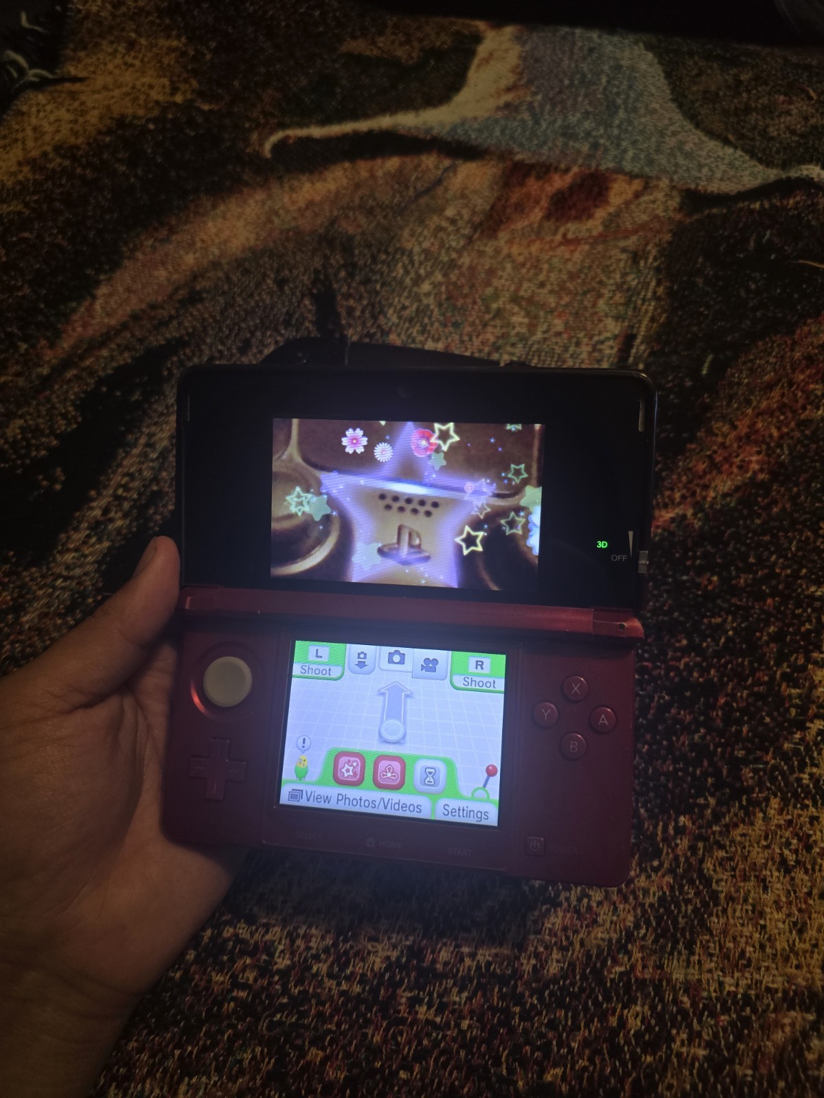 Nintendo 3DS Handheld System – Flame Red W/ Donkey Kong Country Returns 3D READ