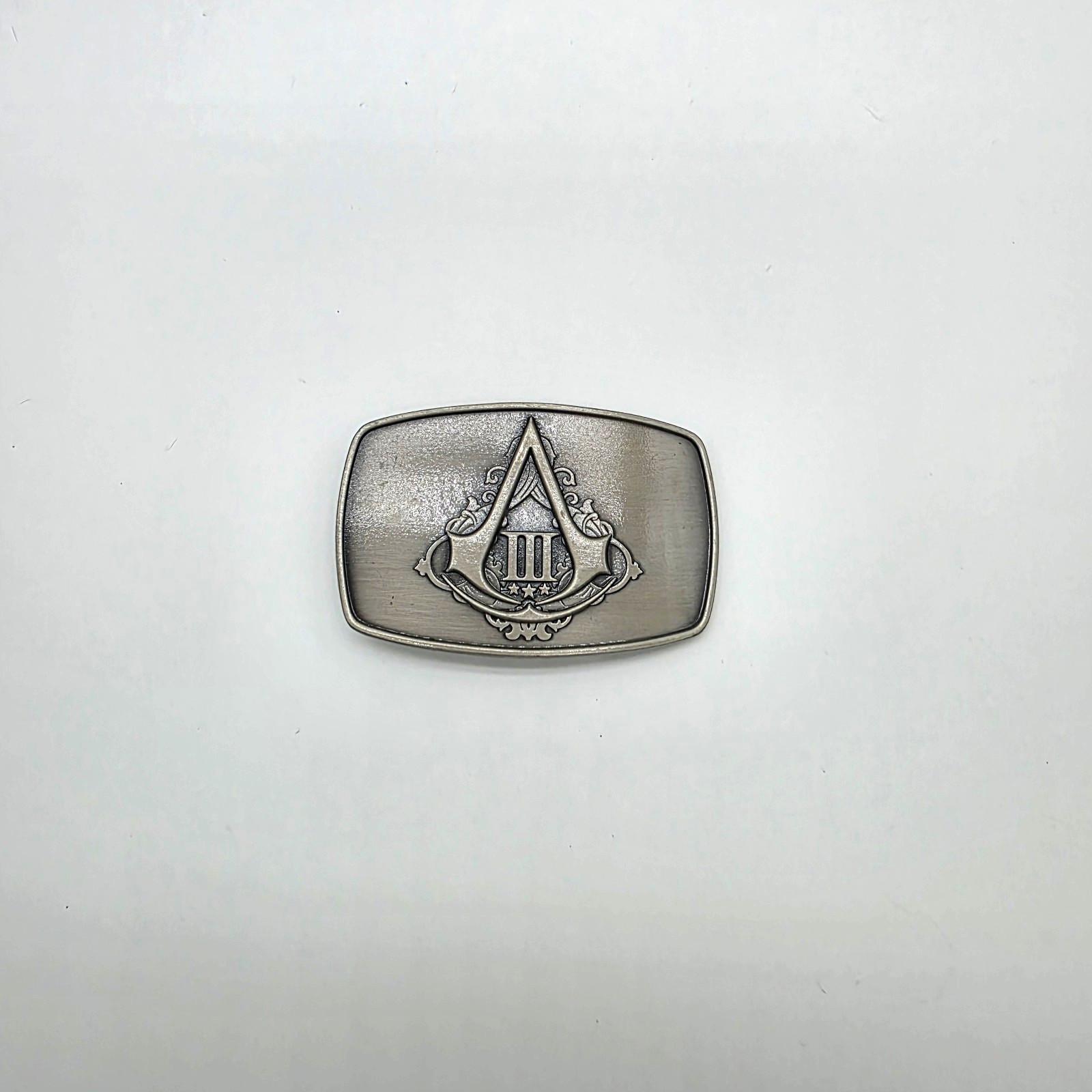 Assassins Creed Belt Buckle III 3 Limited Collector’s Edition Silver Tone Logo
