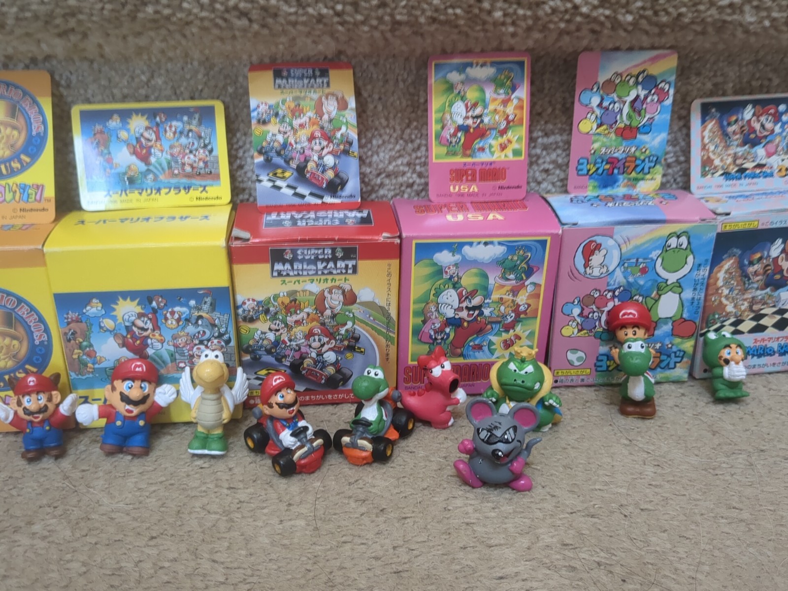 Rare Super Mario Bros World Figures Nintendo Kart Yoshi Bowser Birdo Kart Mouser