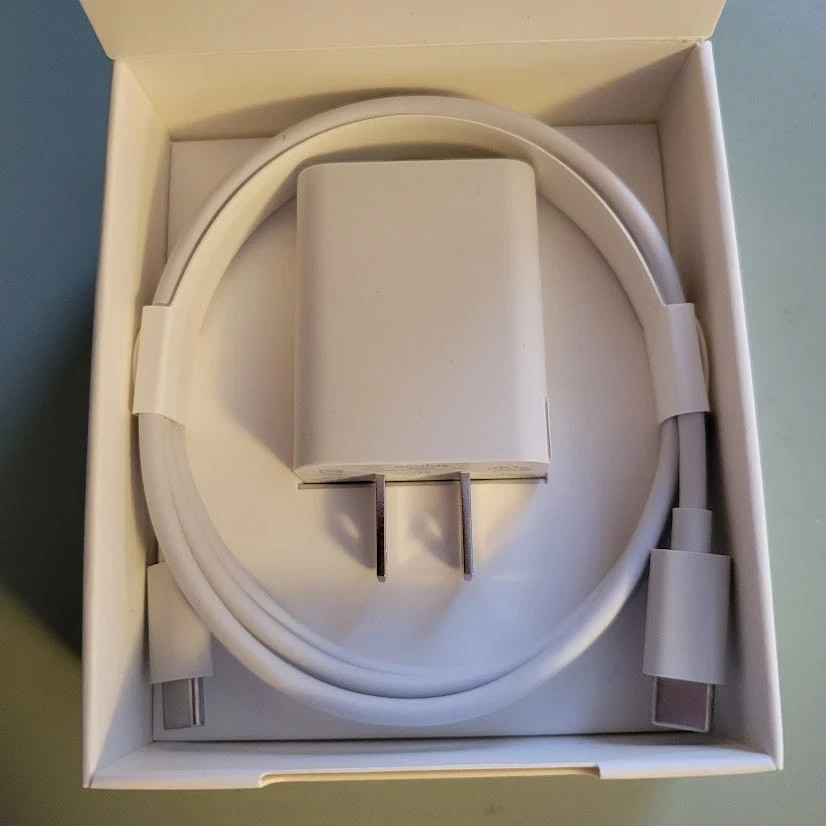 100% Genuine OEM Meta Quest 2 10W USB-C power adapter with USB-C cable.