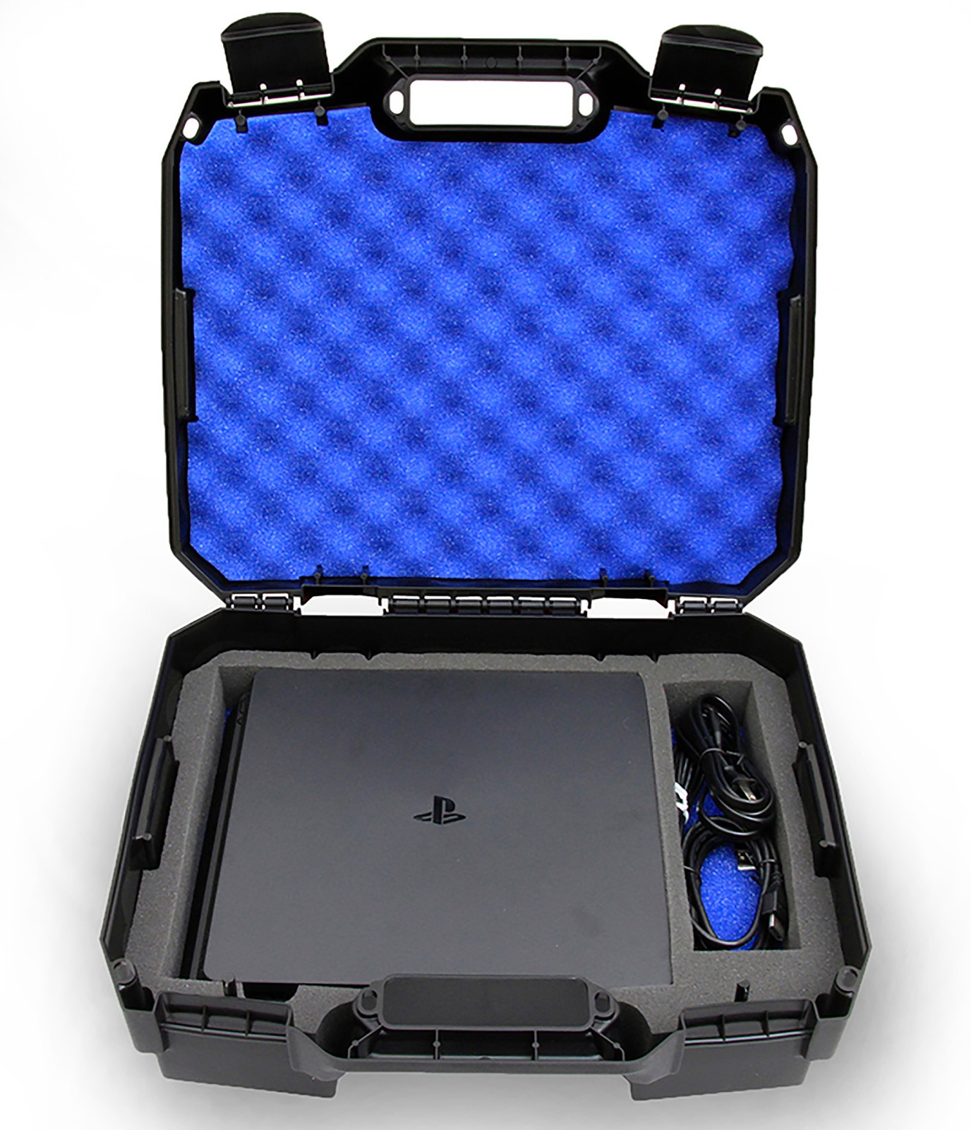 CASEMATIX Travel Case Fits Playstation 4 PS4 Slim Console, Controllers, Games