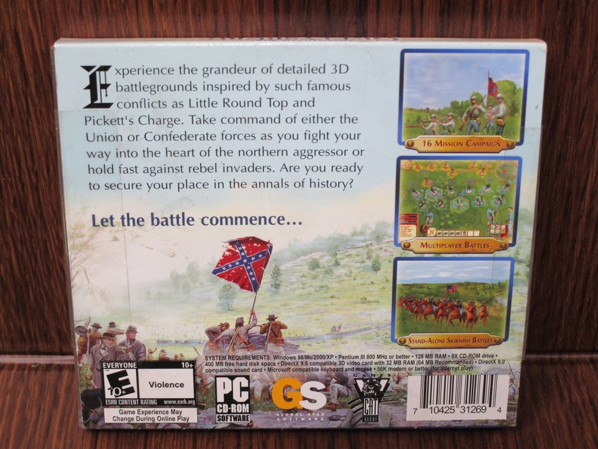 Video Game PC American Civil War Gettysburg NEW SEALED Jewel