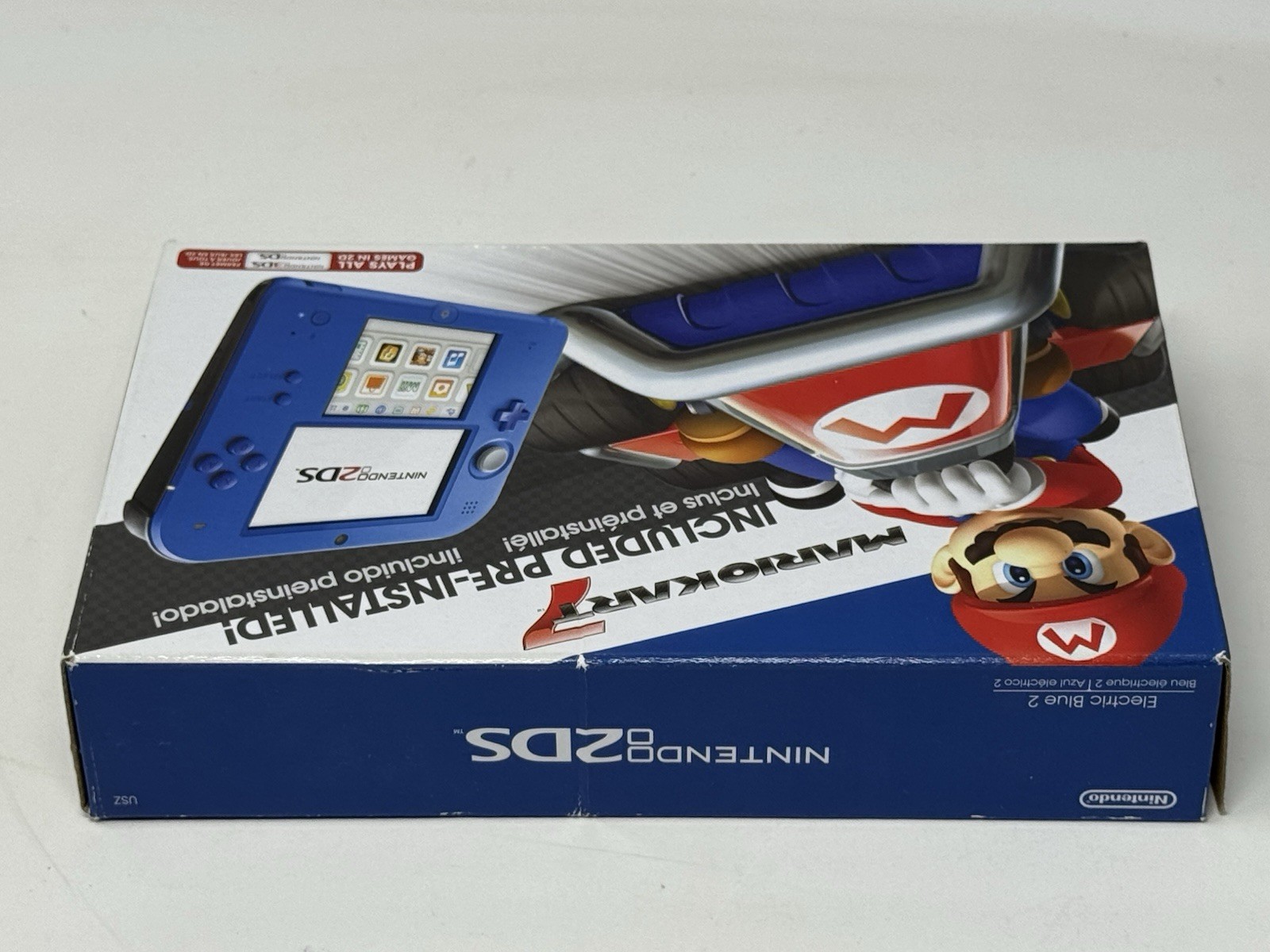 Nintendo 2DS Mario Kart 7 Electric Blue Limited Edition Console Box Only